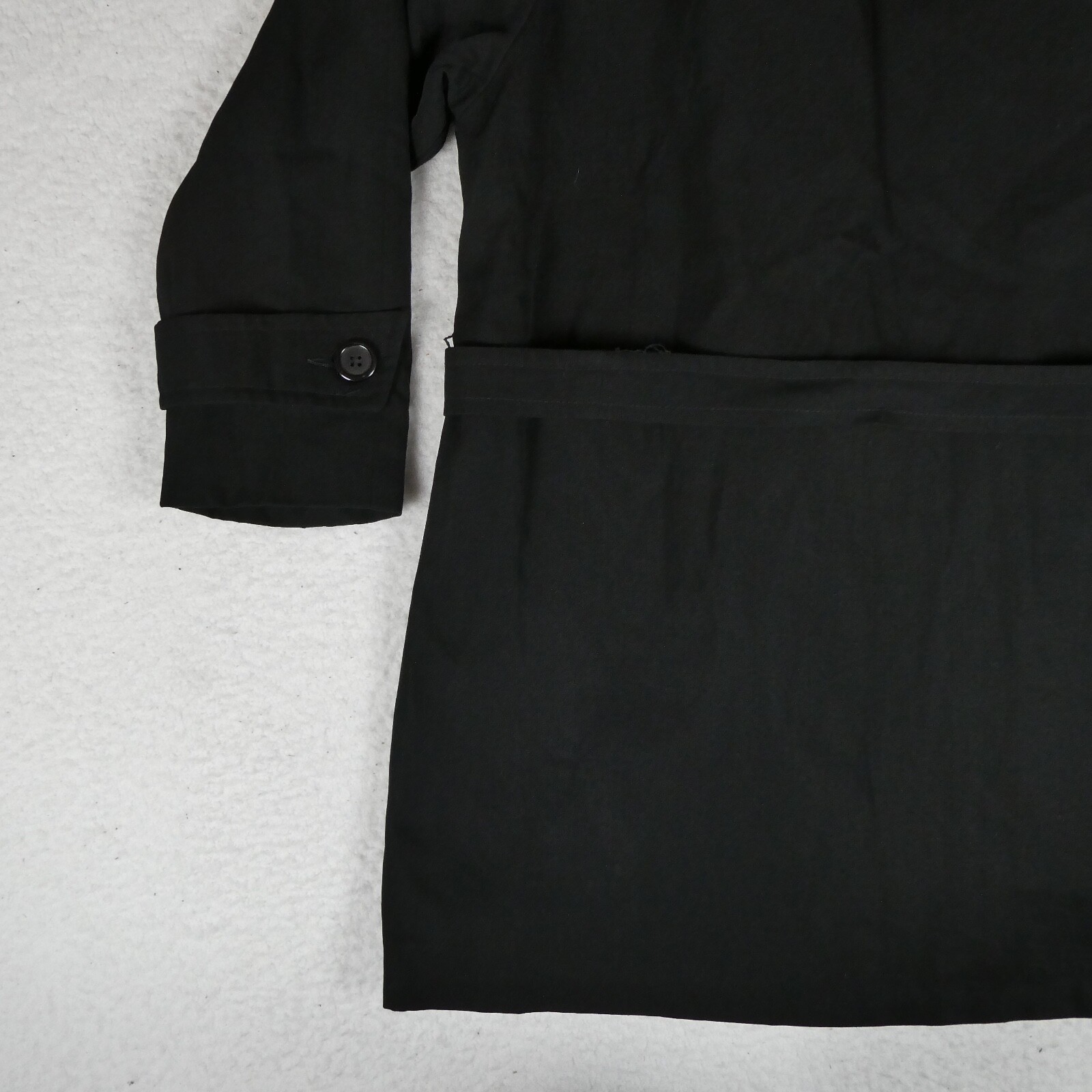 Vintage Enzo Angiolini Jacket Women Size 8 Black Trench Coat Made In USA