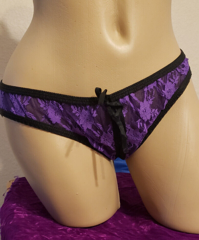 VINTAGE Frederick’s Of Hollywood Crotchless Bikini Sheer PANTIES Low Rise M