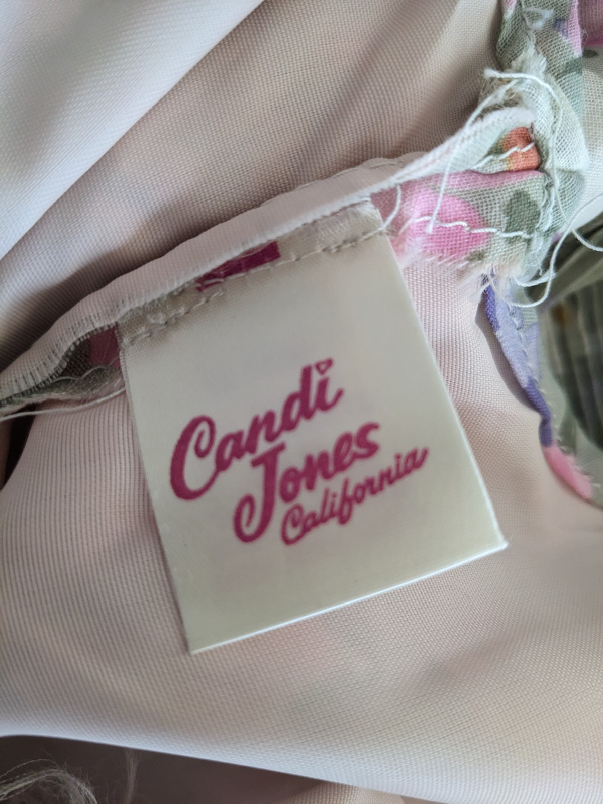 Candi Jones Vintage 70s Cottagecore Prairie maxi dress floral ruffle boho USA