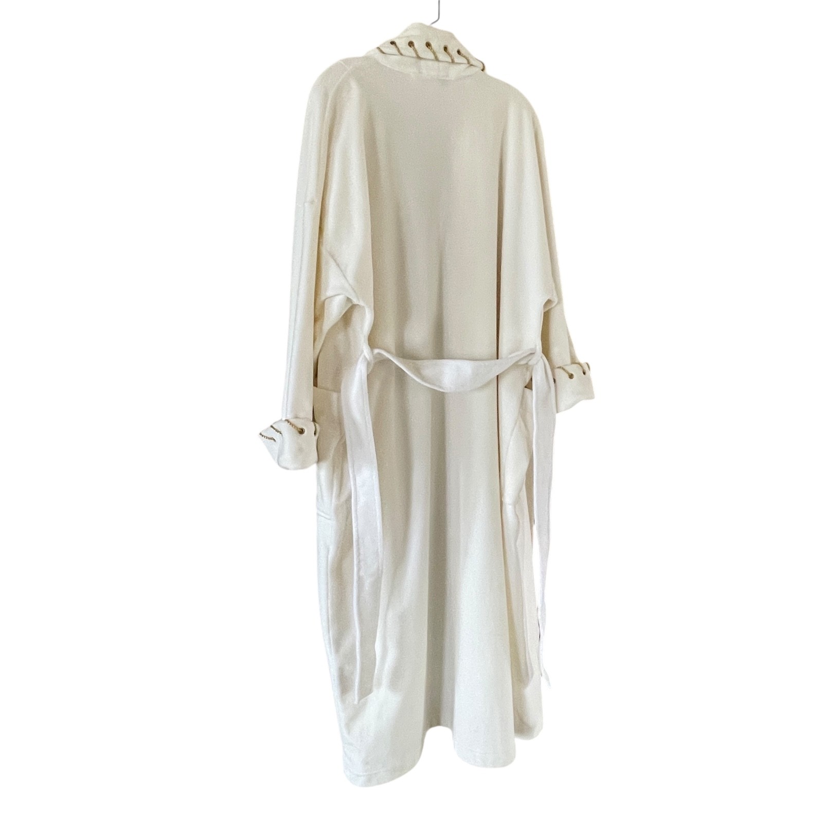 Made Exclusively For BLOOMINGDALE’S Size Medium Ivory Gold VINTAGE Long Robe USA