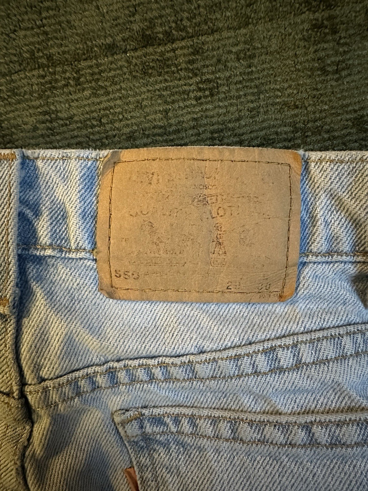 Levi’s 550 Student Fit Orange Tab Denim Jeans Vintage 90s 29x30in