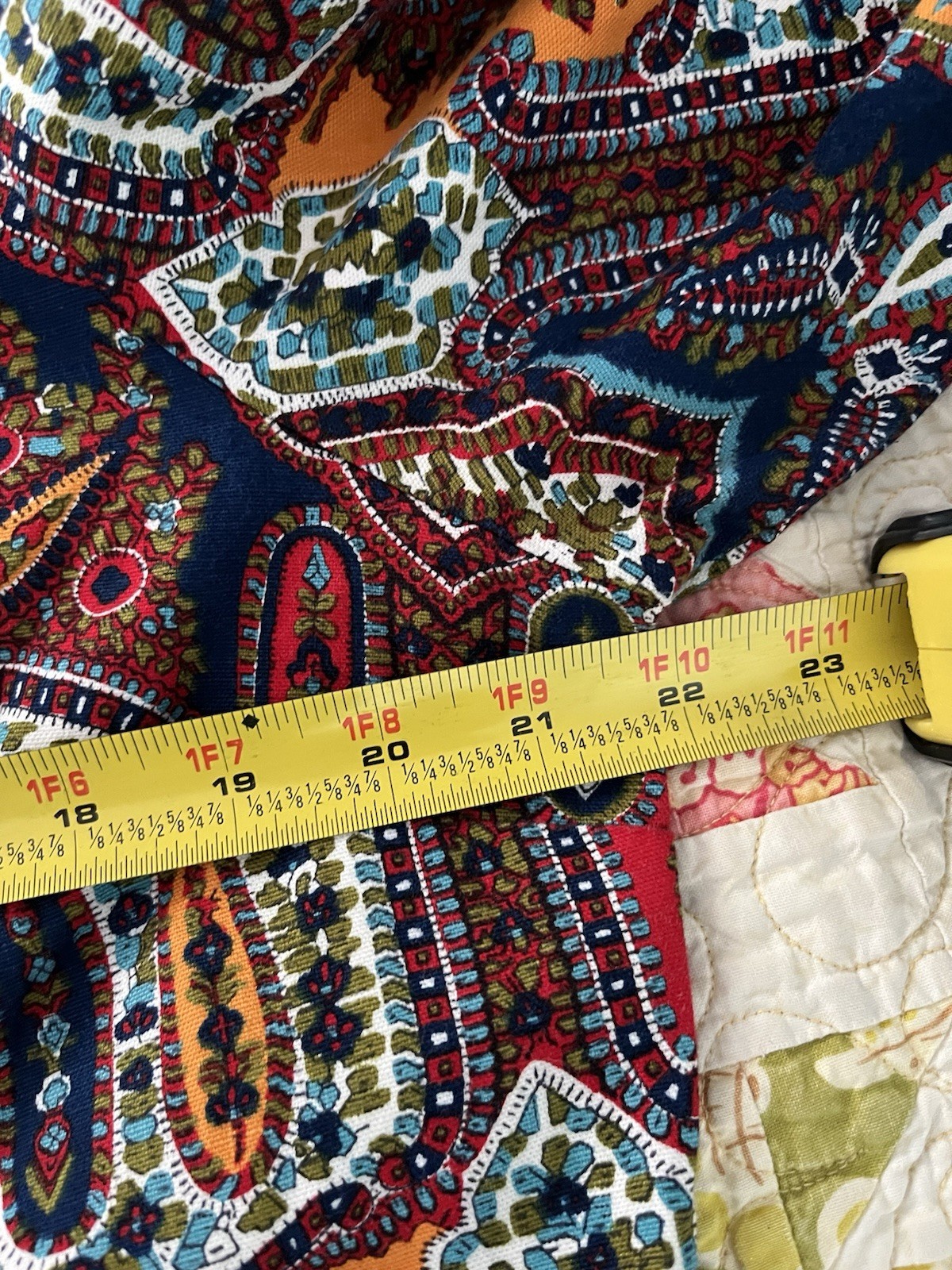 Vintage 1970’s Dagger Collar Cotton Moroccan Exotic Paisley Print Shirt M