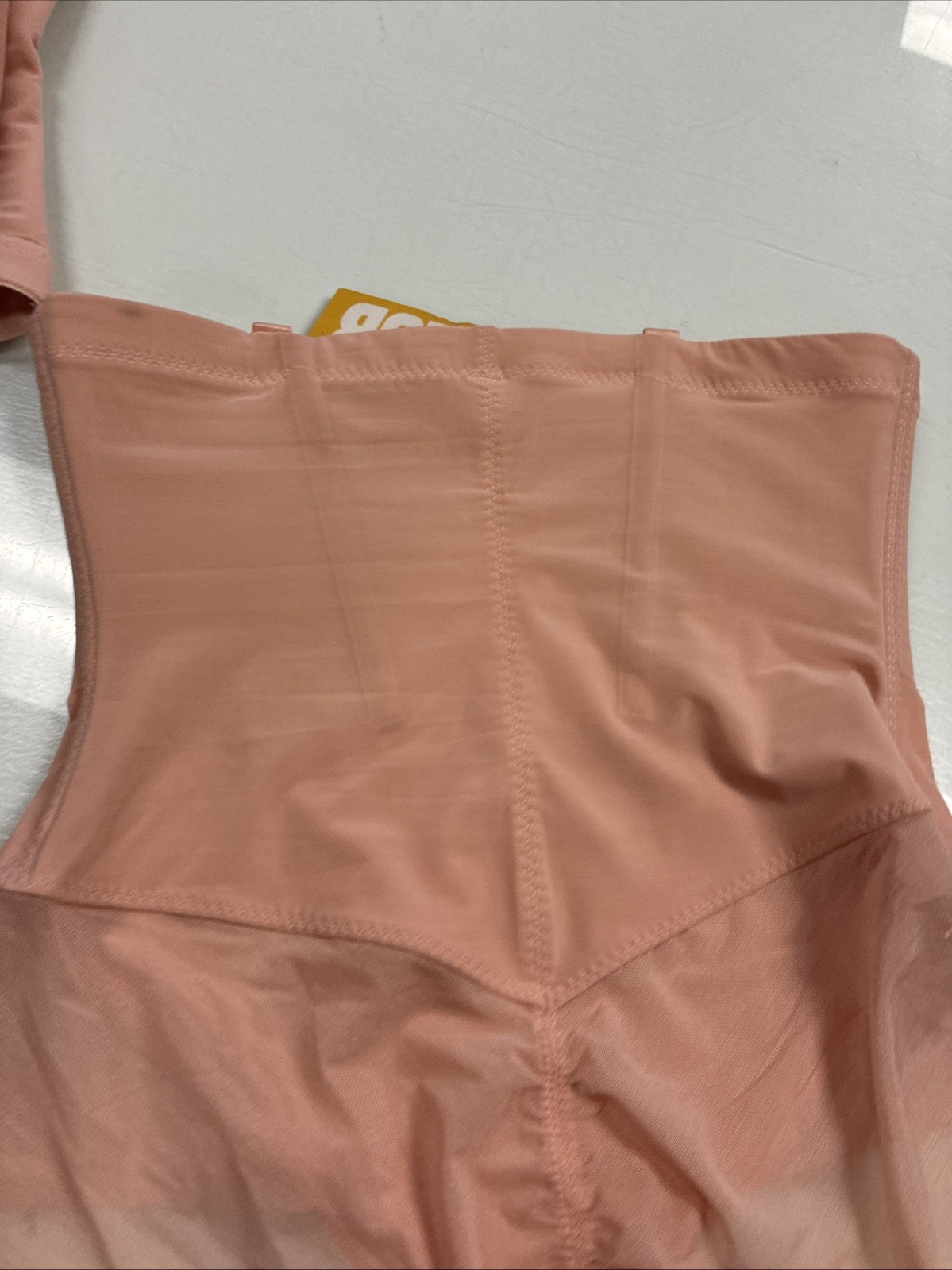 Honey Love High Waist Panties Shape-wear Slimming Nylon Spandex SZ L Rose Tan