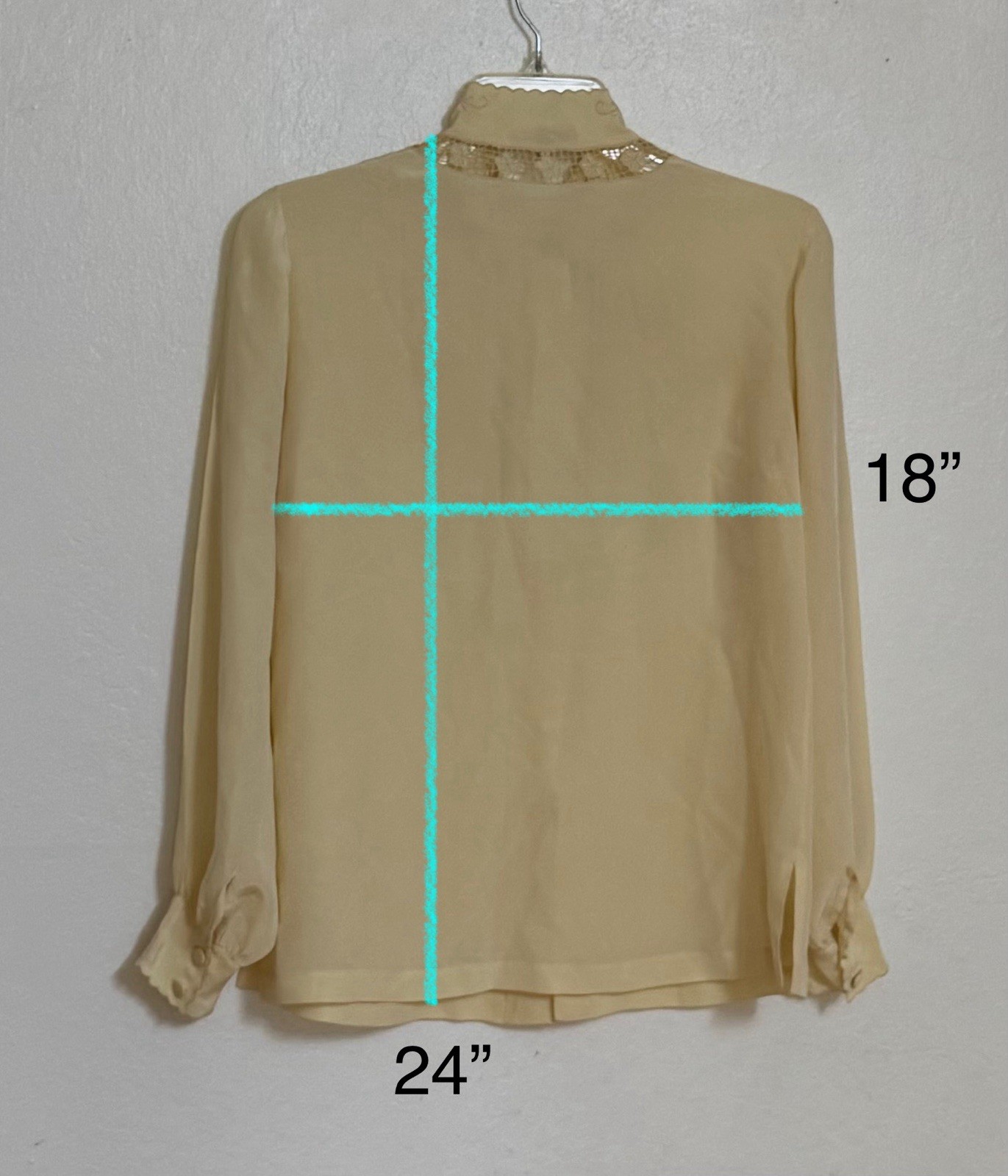 VTG Silk Master Hand Embroidered Chinese Blouse Mandarin Collar Size 36 Unworn