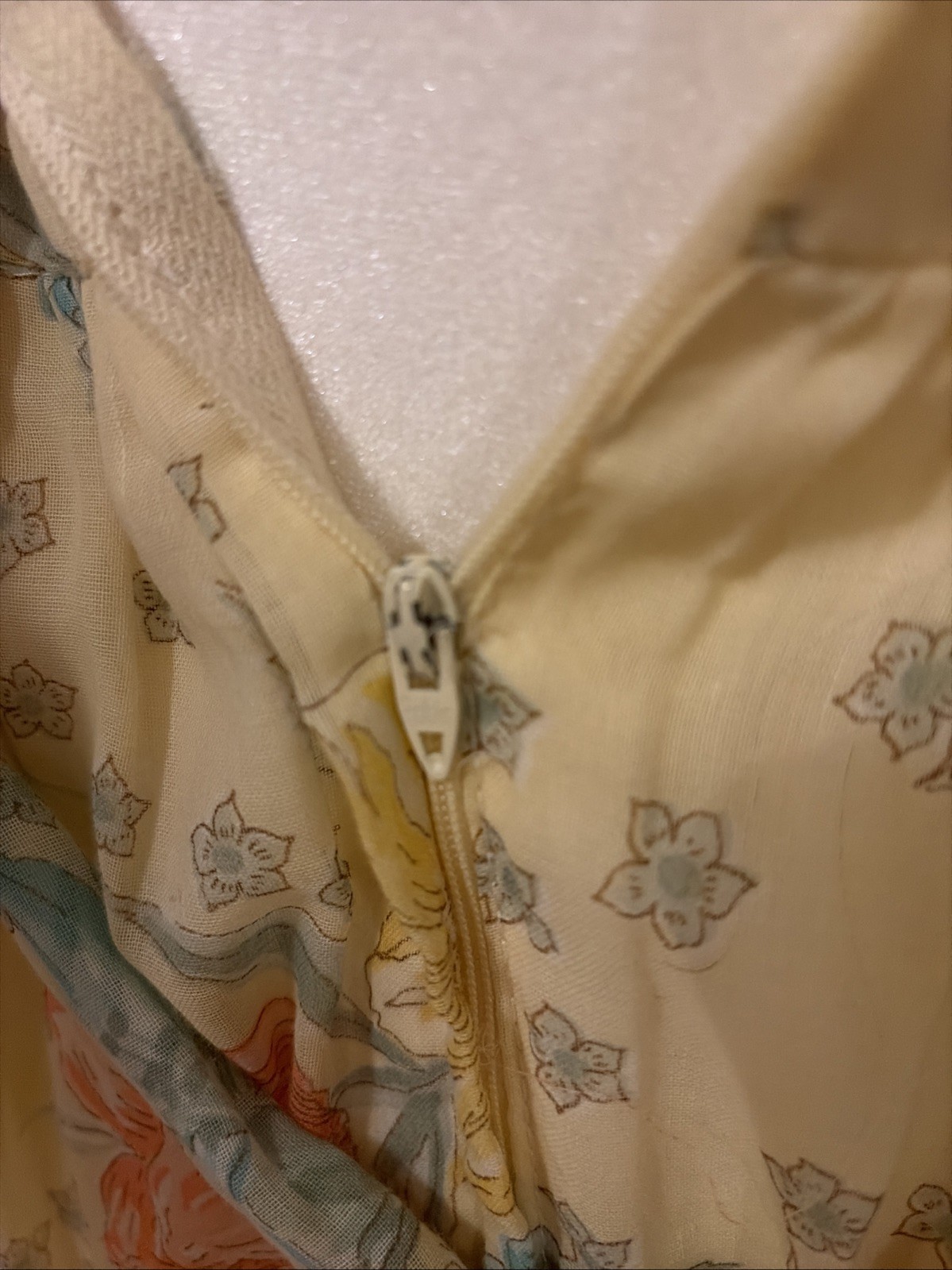 Vintage 70s Long Maxi Prairie Dress Renaissance Cottagecore Fairy Yellow SMALL