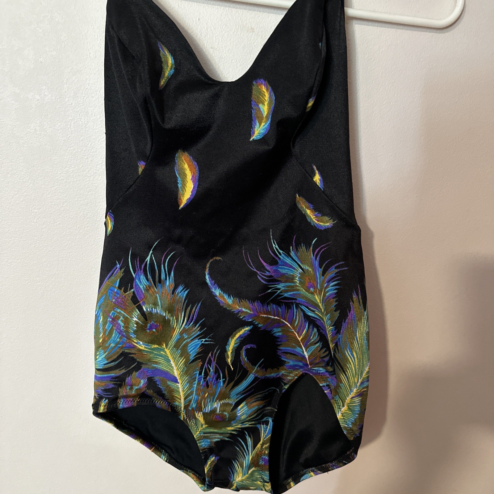Vintage 1960s/70s Maidenform Peacock Bathe One Piece Swimsuit ABC ILGWU Summer