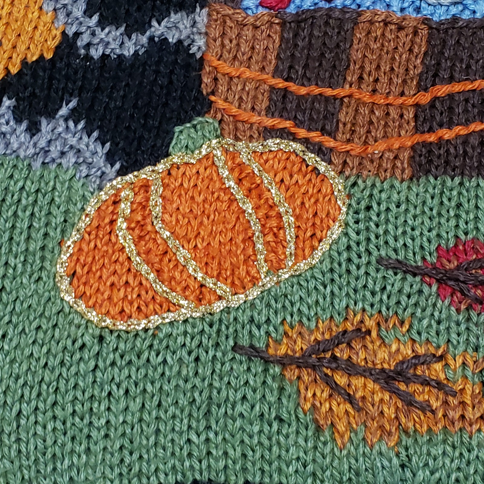 VTG 90s Spice Of Life Halloween Sweater Size XL Witch Pumpkin Knit Holiday Rare