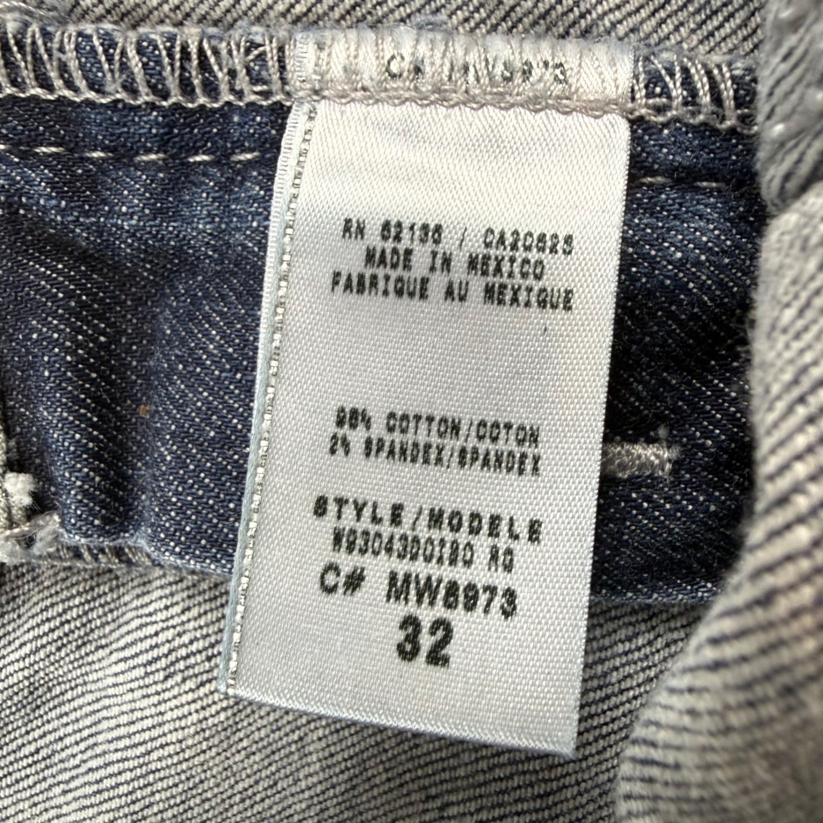 Vintage Guess Bootcut Jeans Womens 32 Blue Distressed Studded Pocket Y2K Indie