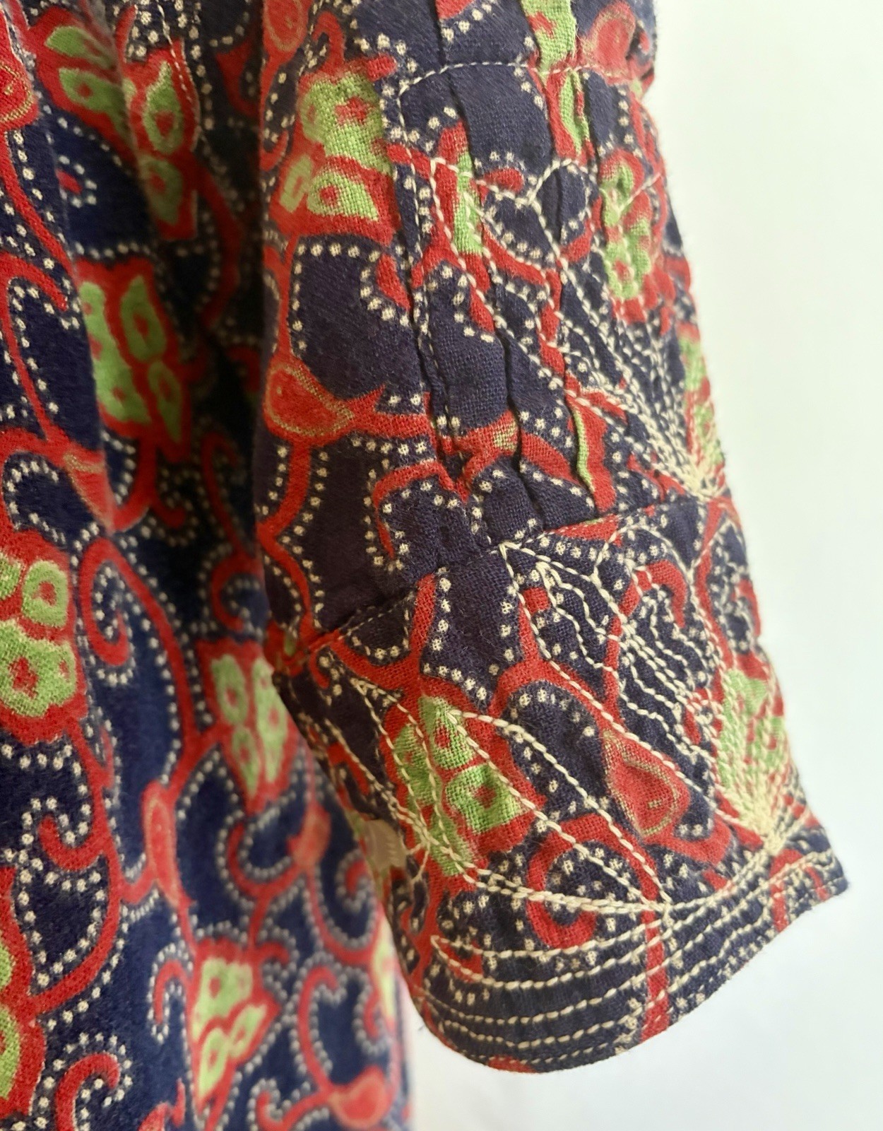 Vintage 70s Boho Hippie Retro Bohemian Afghan Style Colorful Dress Sz SM