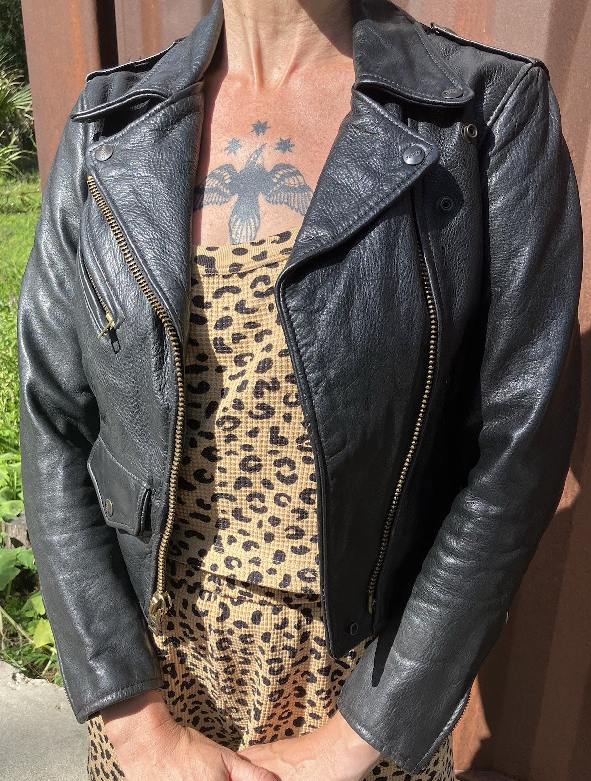 Vintage Brooks Leather Jacket Biker Motorcycle Women’s 28 XS S Perfect Fit