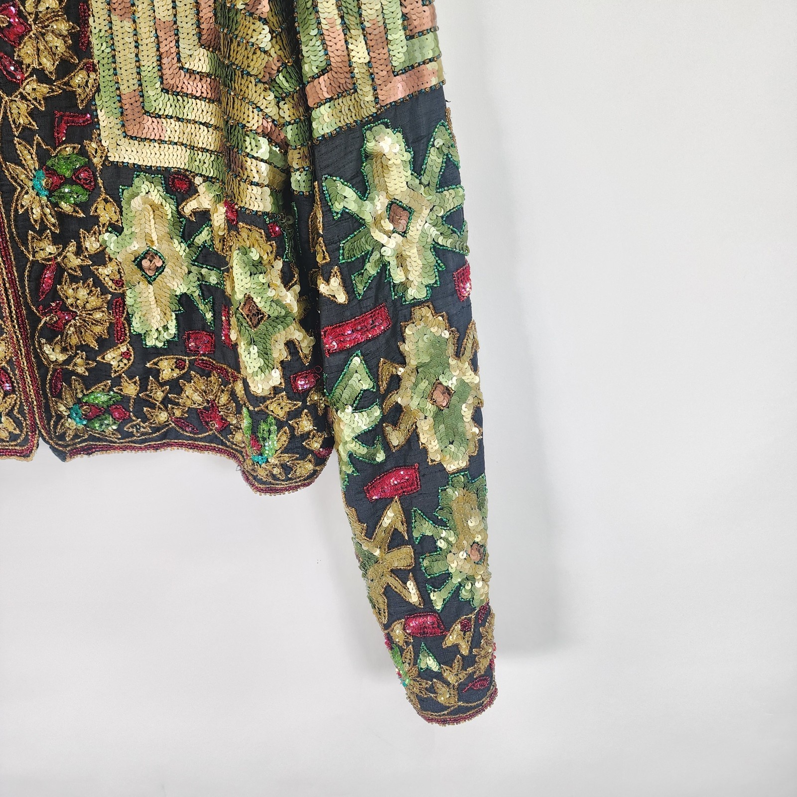 Vintage Adrianna Papell Evening 1994 Women’s L Multi Beaded Sequin Jacket *Note*