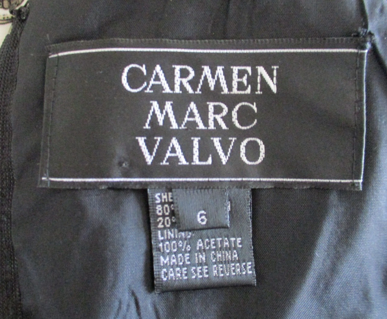 Vintage Carmen Marc Valvo Wide Leg Silk Palazzo Pant Set Lace Top 6 Women