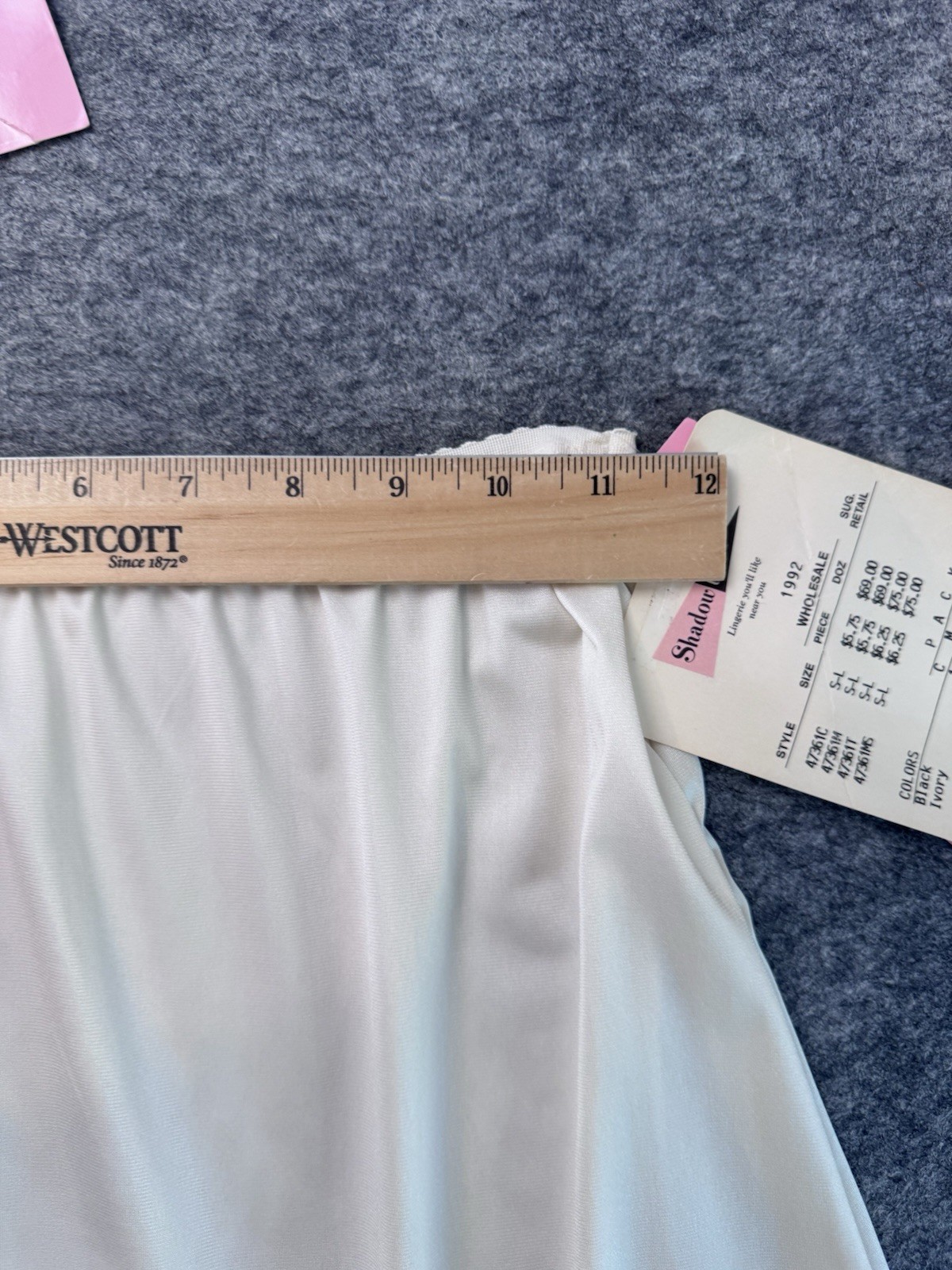 VTG Shadowline Cami Camisole Sz 34 & Half Slip Set Lingerie w/Tags, Lace, 90’s