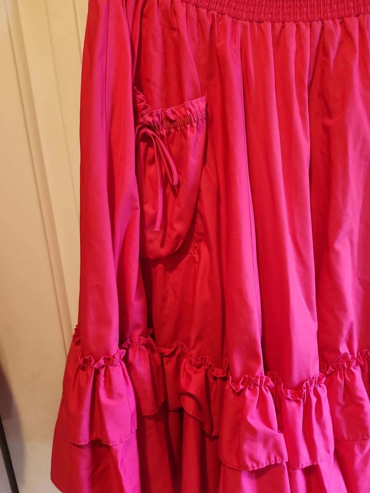 Partners Please! Malco Modes Square Dance Skirt & Blouse Red And Lace Size Large