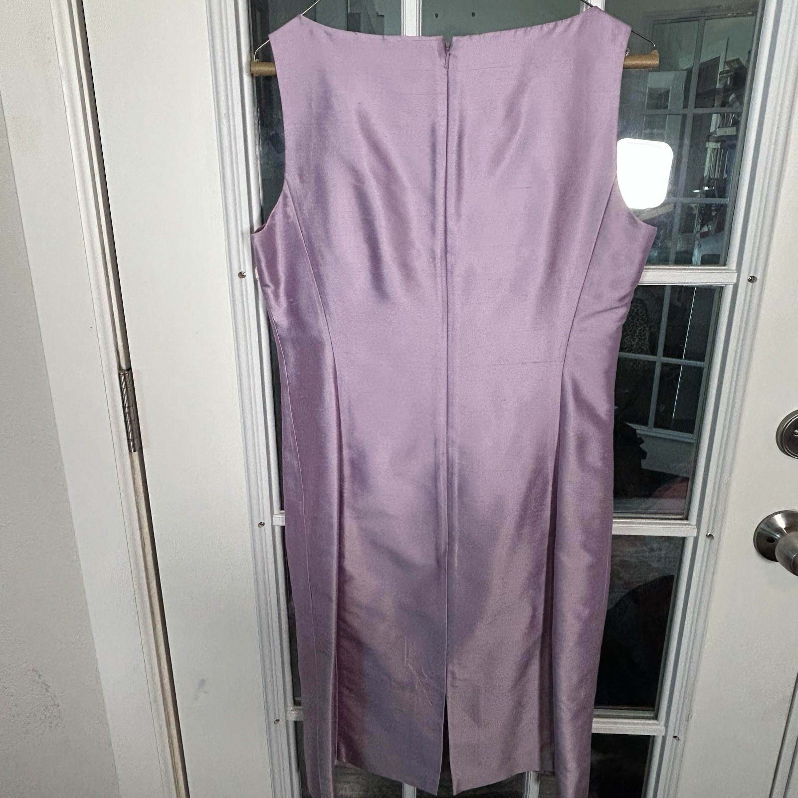 Lillie Rubin X Kay Unger Vintage 1990s 100% Silk Lavender Beaded Dress Jacket 6