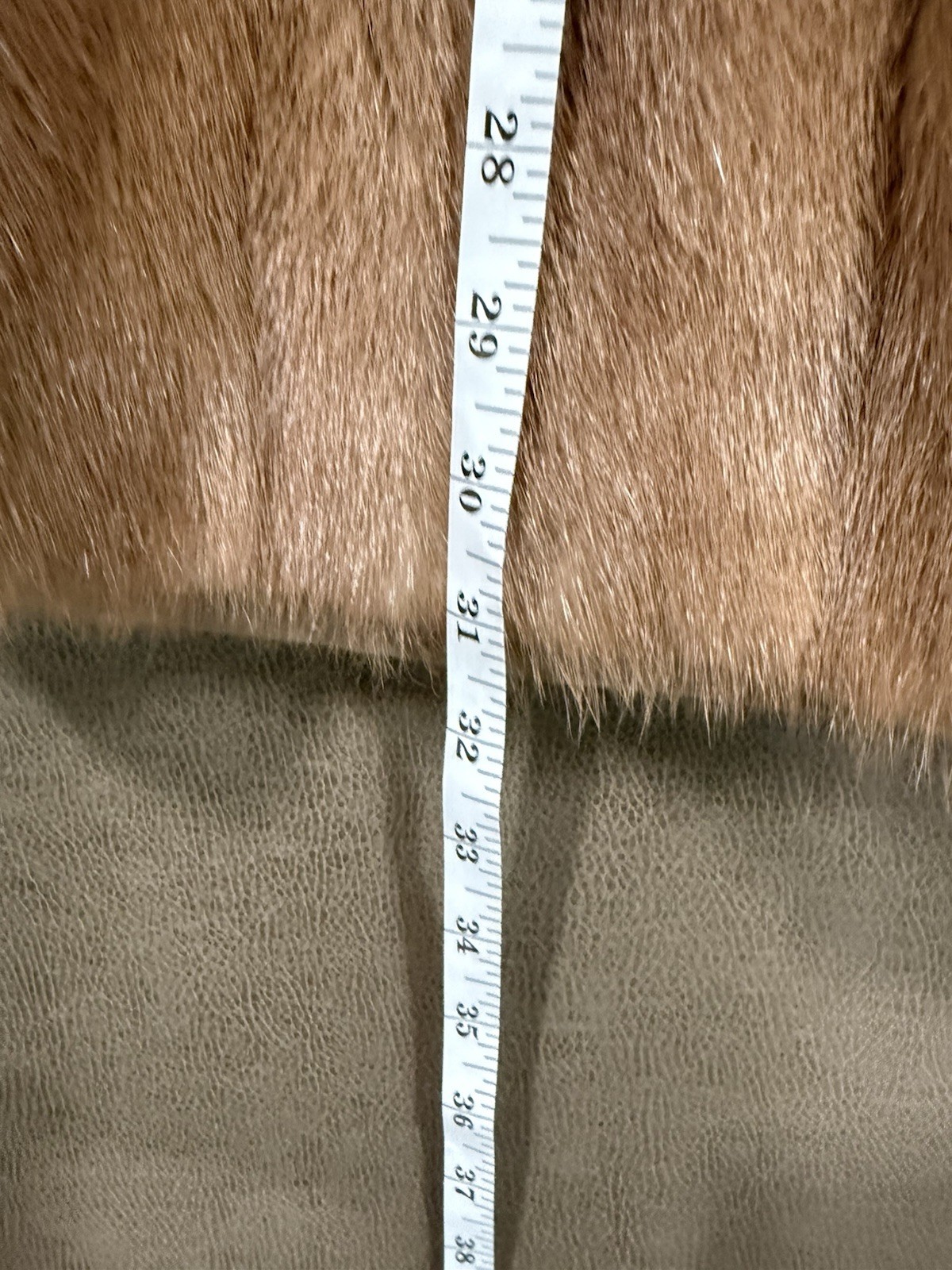 Vintage Genuine Fur Coat Honey Tan Shawl Collar Luxury Mink Style Jacket Women’s