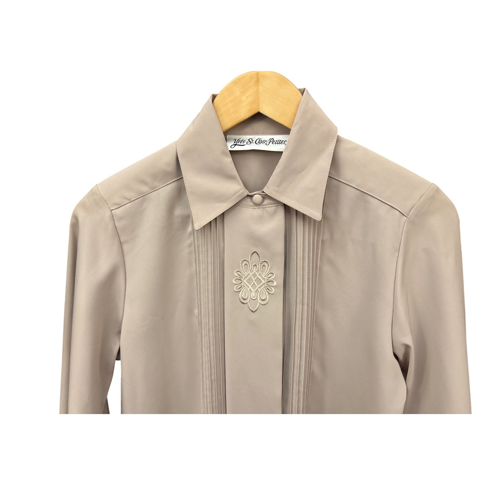 Vintage Yves St. Clair Blouse Dark Academia Librarian Minimalist 4P Victorian