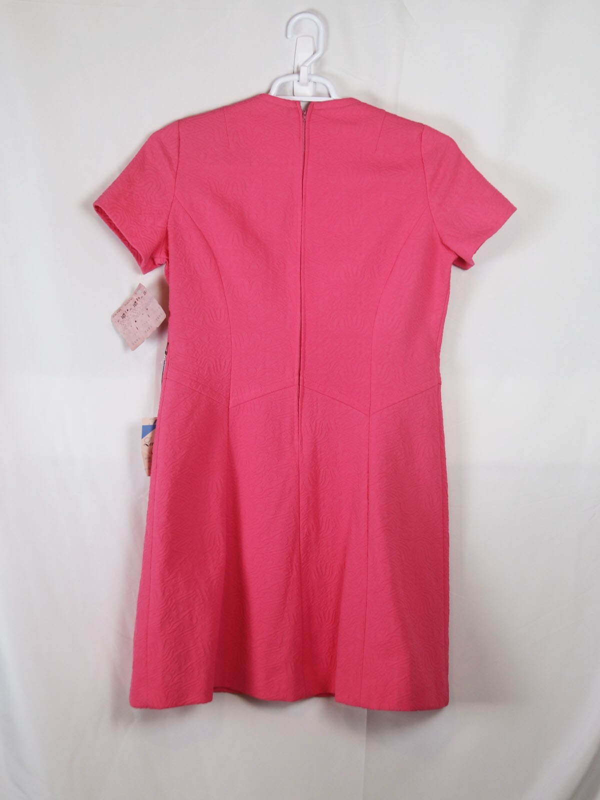 NOS w/Tags 1960’s Vintage Lorac Original Bright Pink Dress Sz 16.5 with Brooch