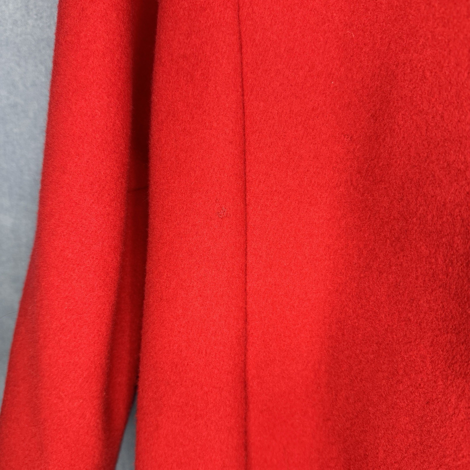 Vintage 80s Donnybrook Womens Red Wool Double Breasted Coat 10 Petite