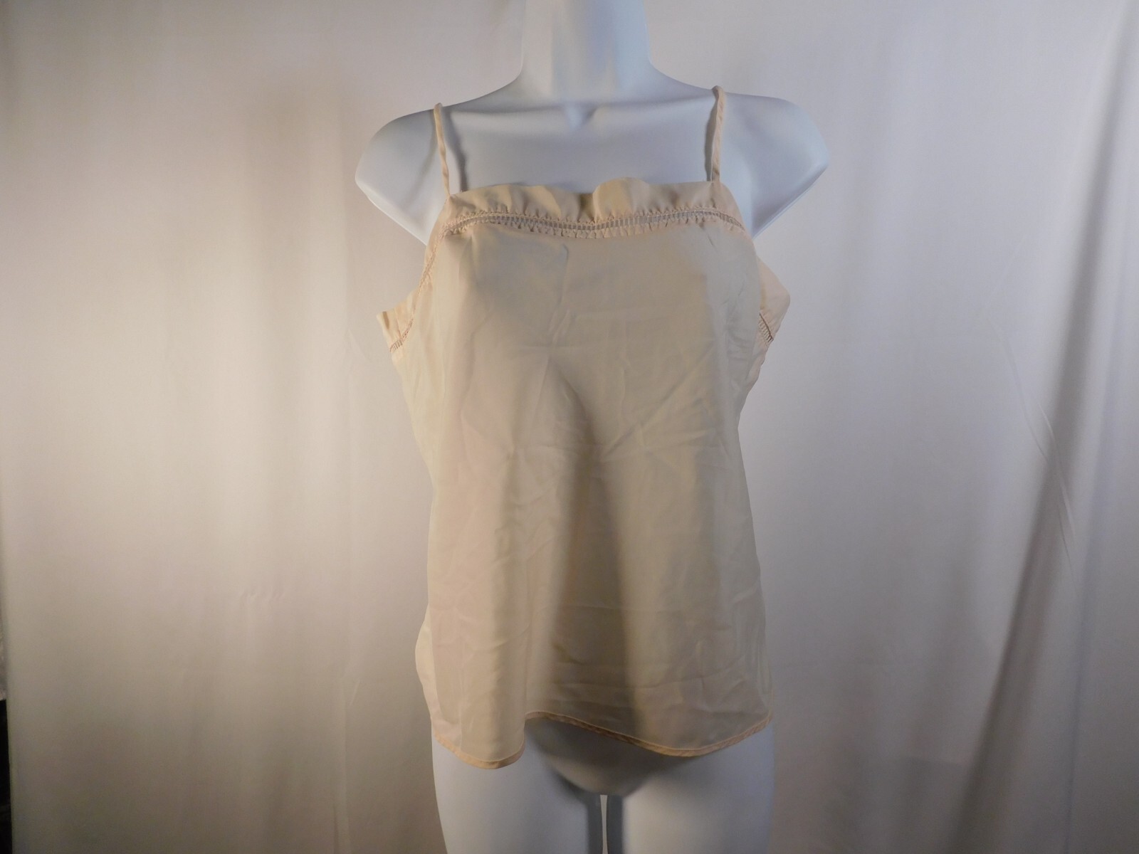 Vintage Lady Lynne Cami Slip M Womens Ivory Camisole Slip Blouse Size Medium