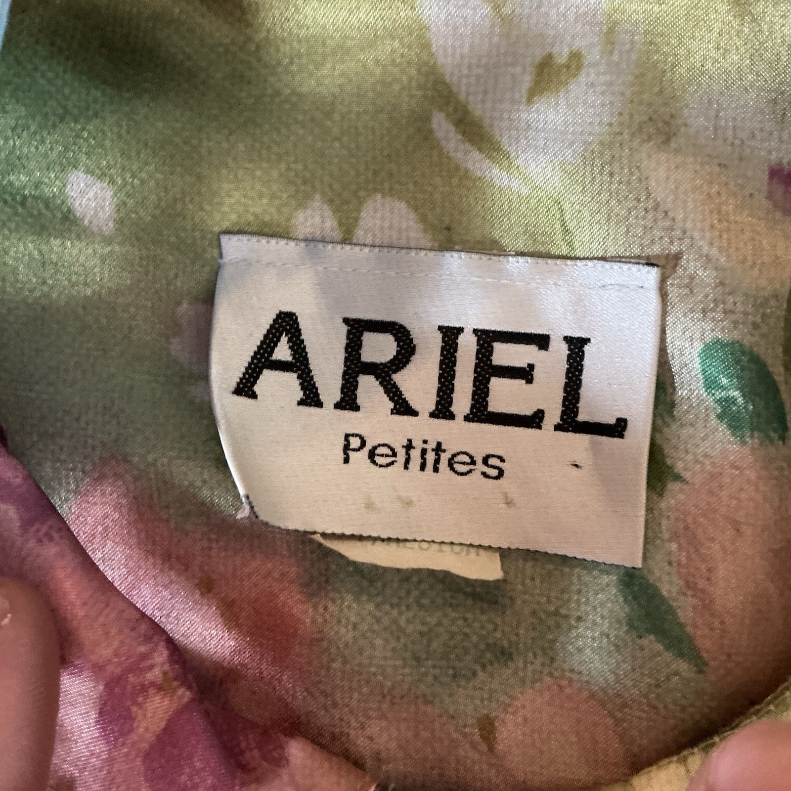 VTG Ariel Petites Floral Zip Robe Women’s Size M 100% Polyester USA Made #201113