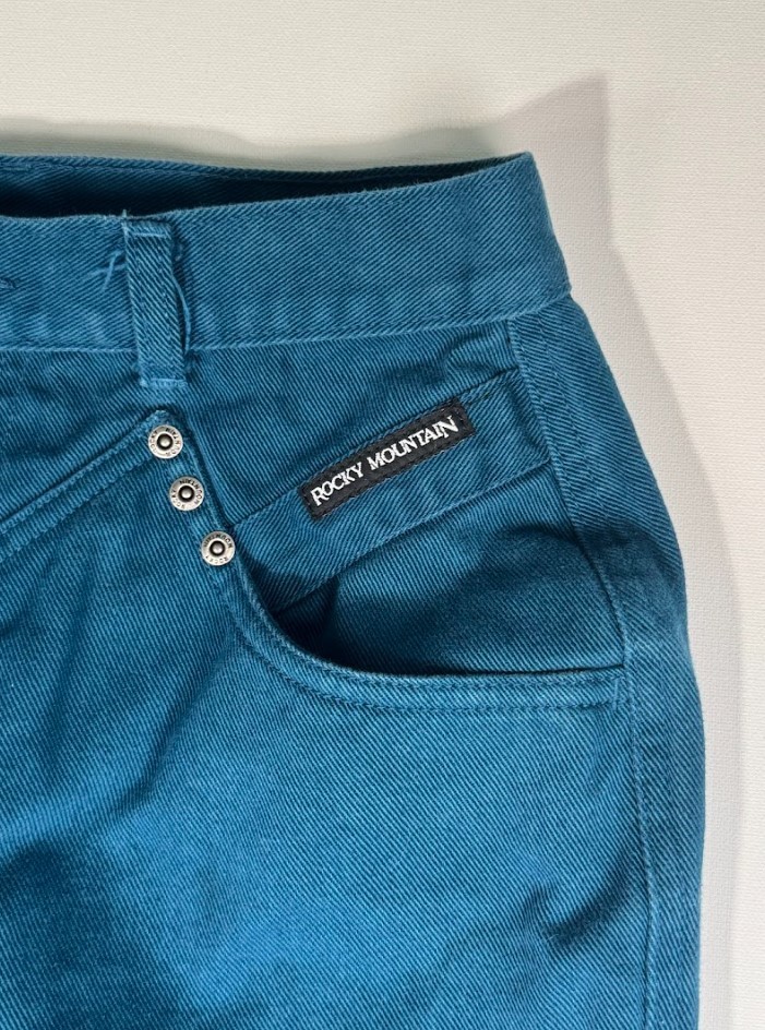 Rocky Mountain Vintage Jeans Women 28 Teal High Rise Straight Leg Western Denim