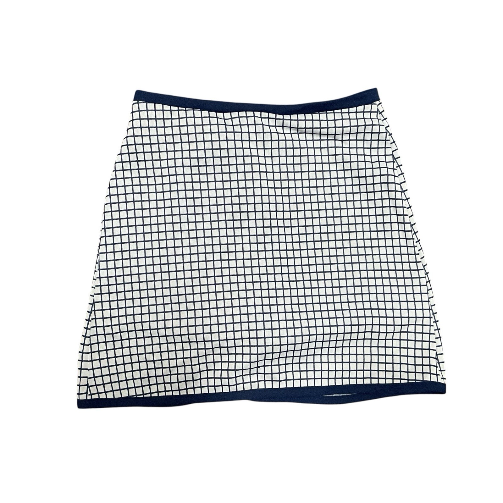 Vintage JC Penney Fashions Skort Blue Polyester Windowpane Skirt Tennis Shorts