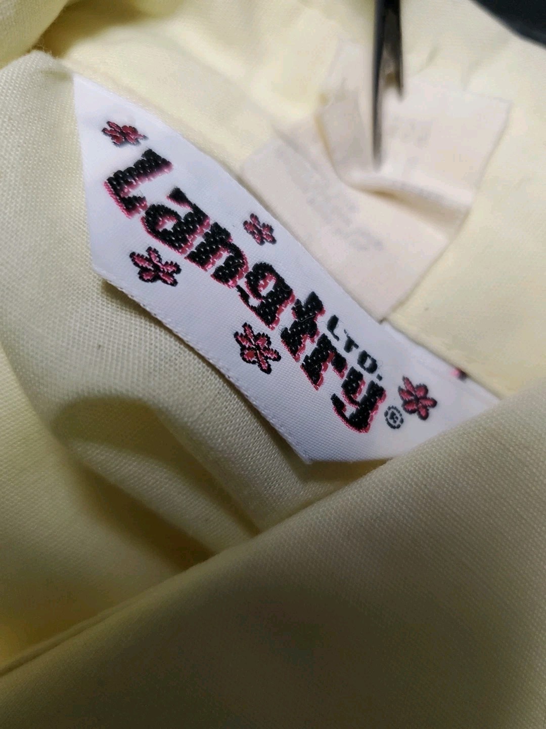 S Vtg 60s 1970s dagger Collar Lightweight Langtry LTD Top Blouse Mod Gogo Boho