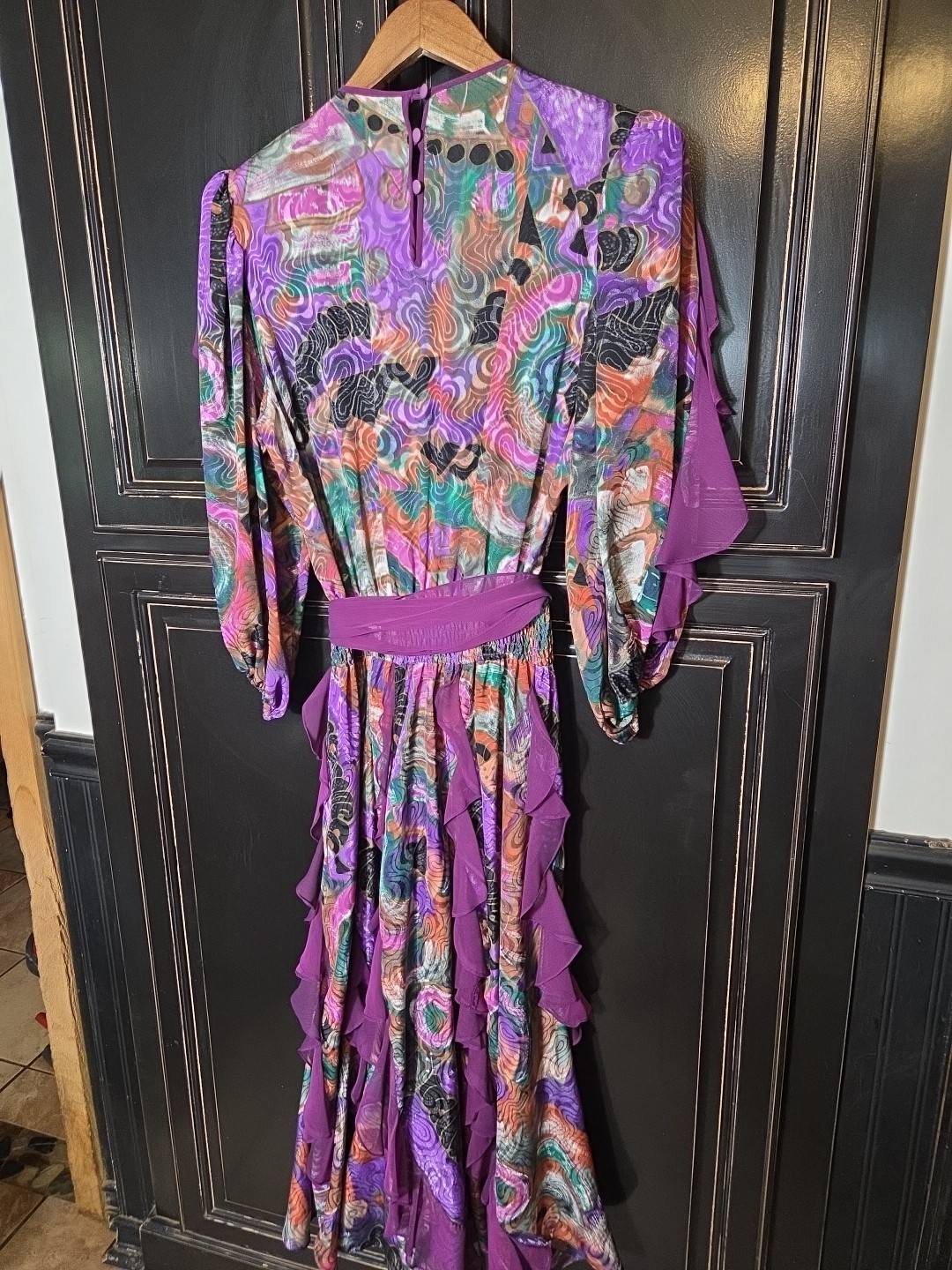 Vintage Susan Freis Dress, Flowey,USA, Size M, Garden Party, Wedding,STUNNING
