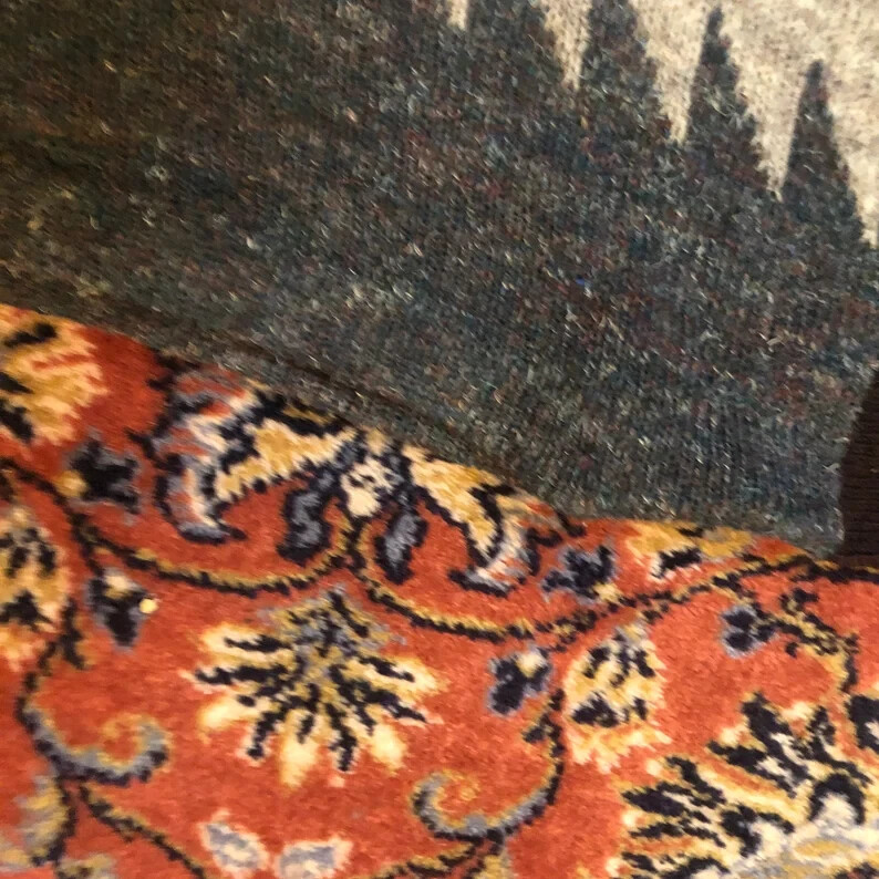 Vintage M Angela McCorqasdah Pullover Sweater Hand Frame Knitted Geometric