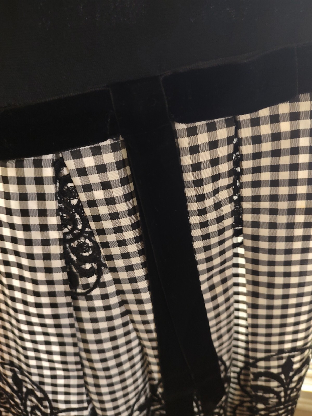 Vintage Bobbie Brooks Taffeta 60’s Sz 7, Checked Black And White Skirt, petite.