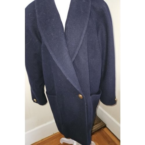Vintage DONNYBROOK Navy Blue Lined Wool Blazer Jacket Ladies Size 12