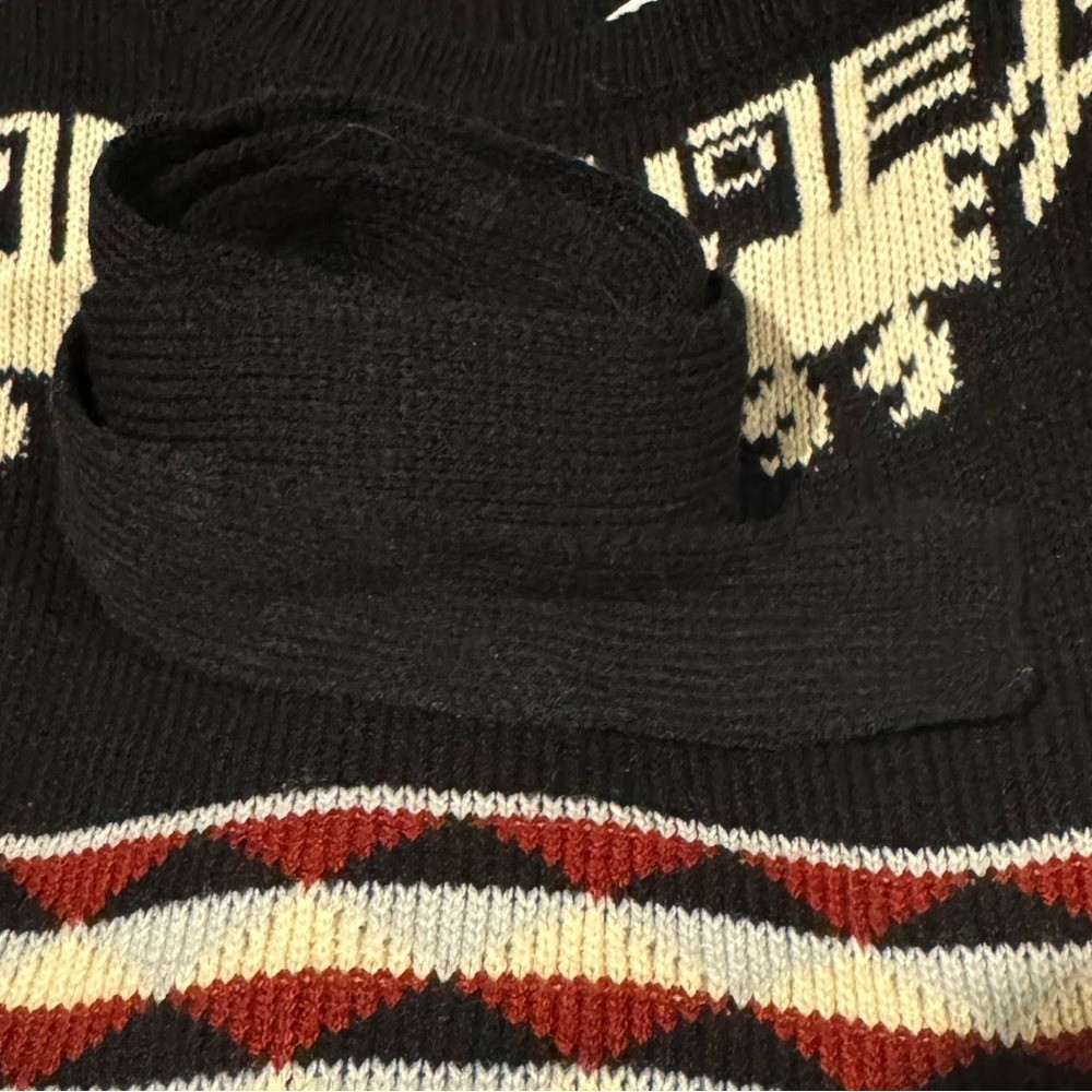 Vintage 70s Southwestern Aztec Knit Sweater Deadstock NWT Medium