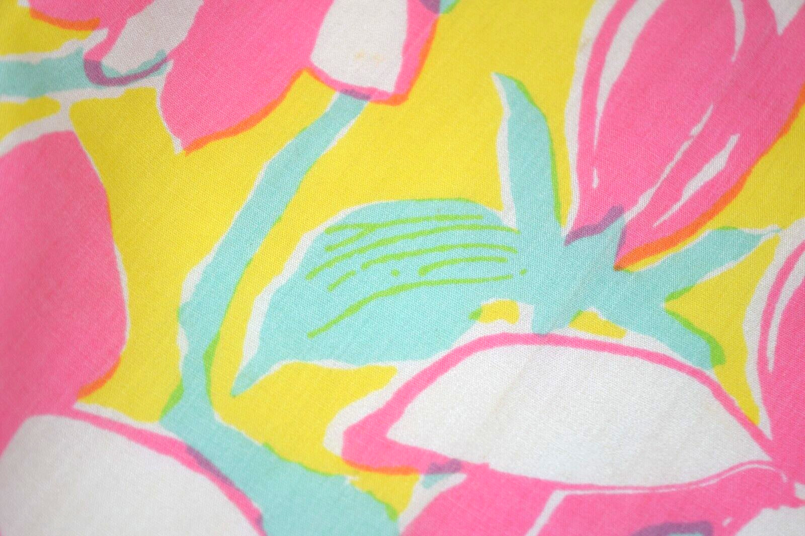 VTG Lilly Pulitzer Pants Size 27 x 24.5 60s Pink Flower Sunshine Lined Made USA