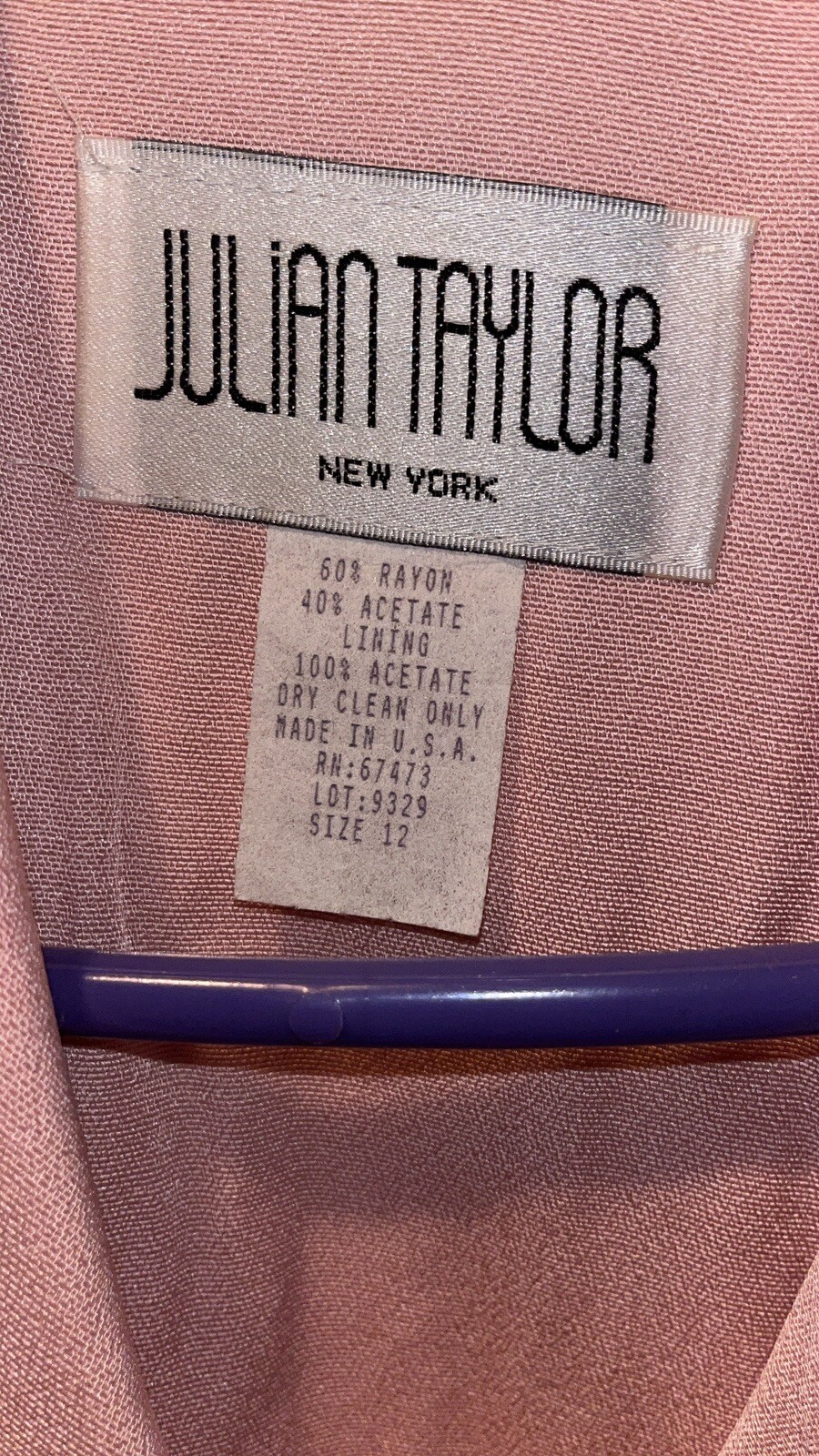 Vintage Julian Taylor Women’s Pink Business Suit