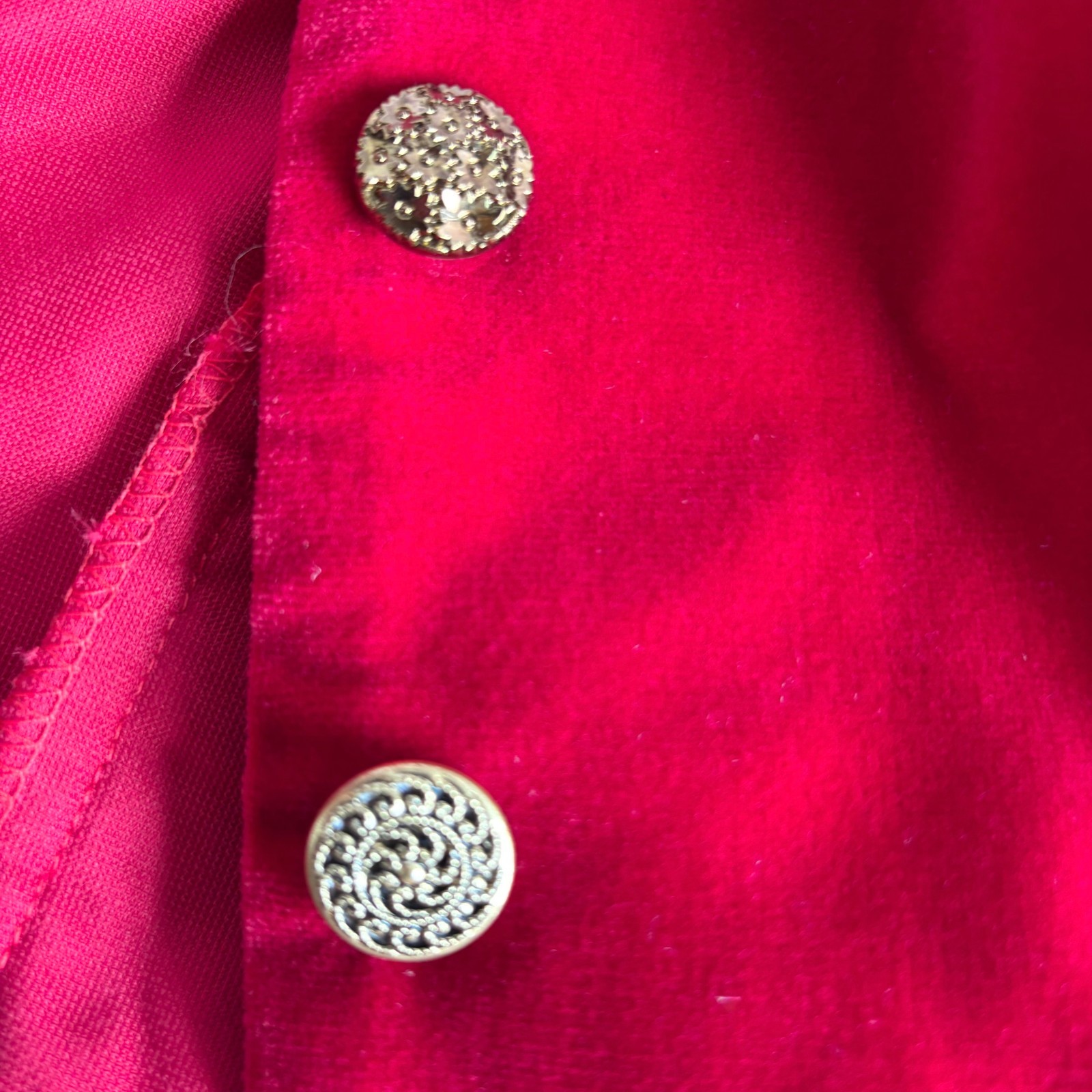 Vtg 1940s 1950s Burgundy Maroon Velveteen Nipped Waist Jacket Top