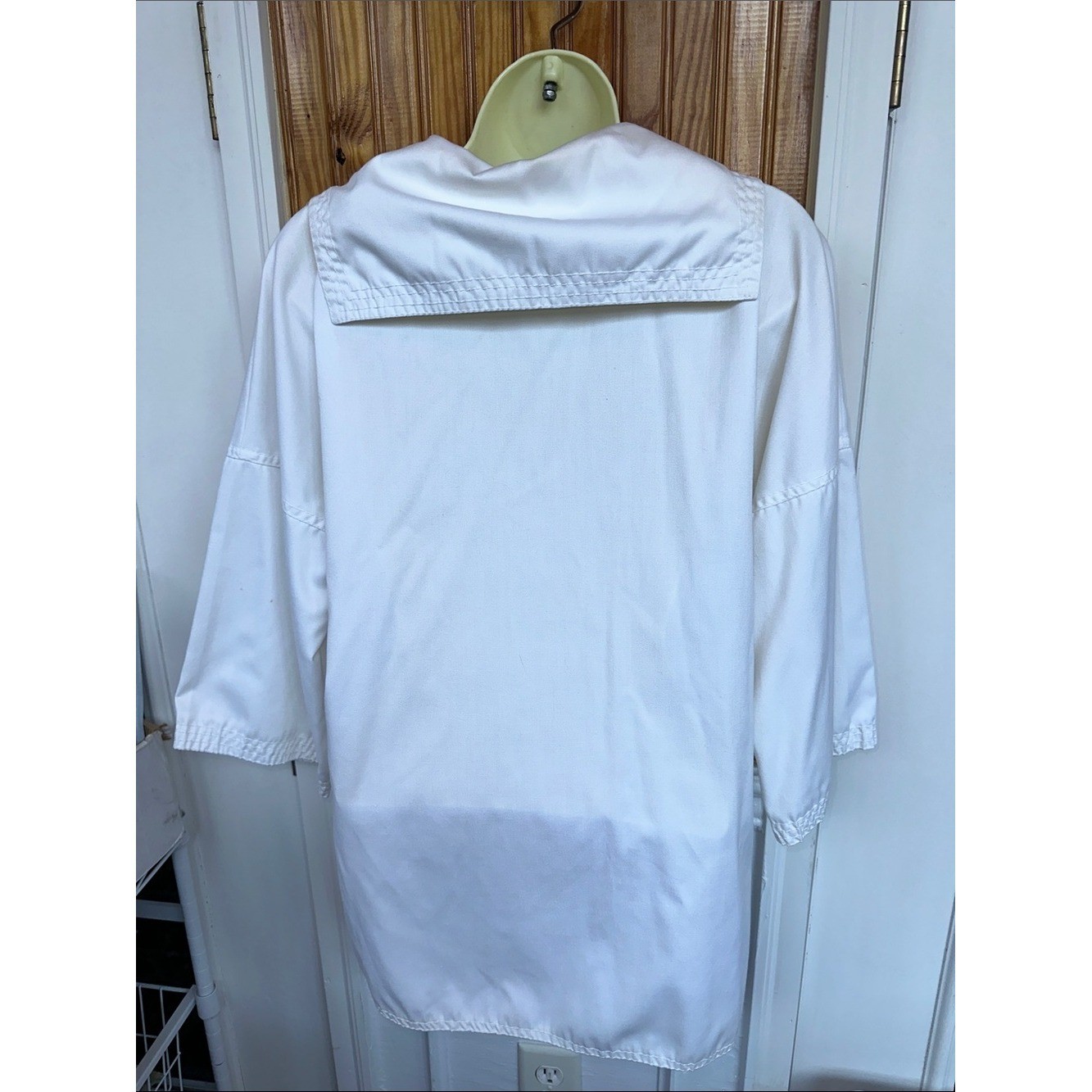 Vintage 60s/70s Patty Woodard White Sailor Collar Tunic Pullover Top/Jacket