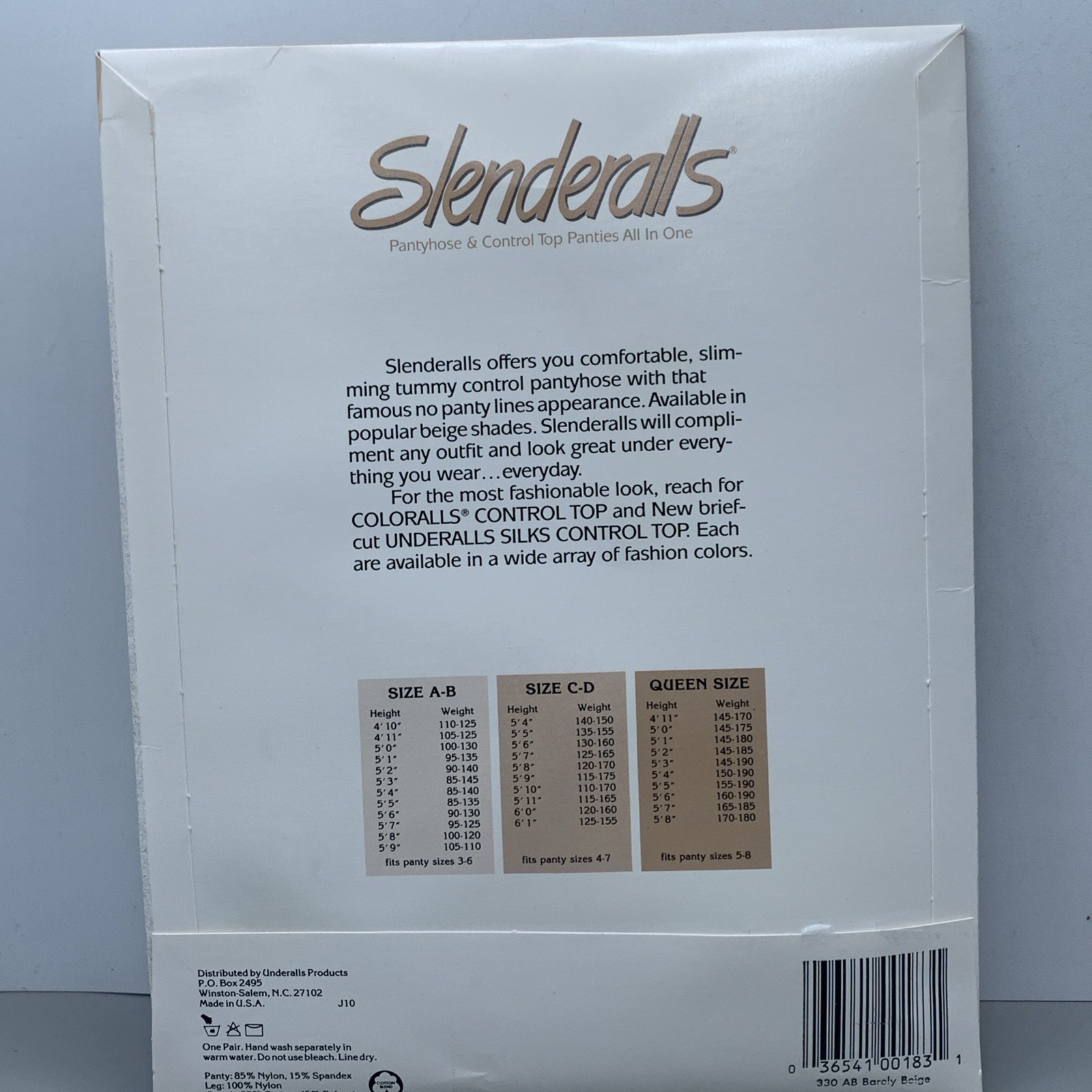 VTG Nos Slenderalls 330/914 Barely Beige Size A-B USA Made