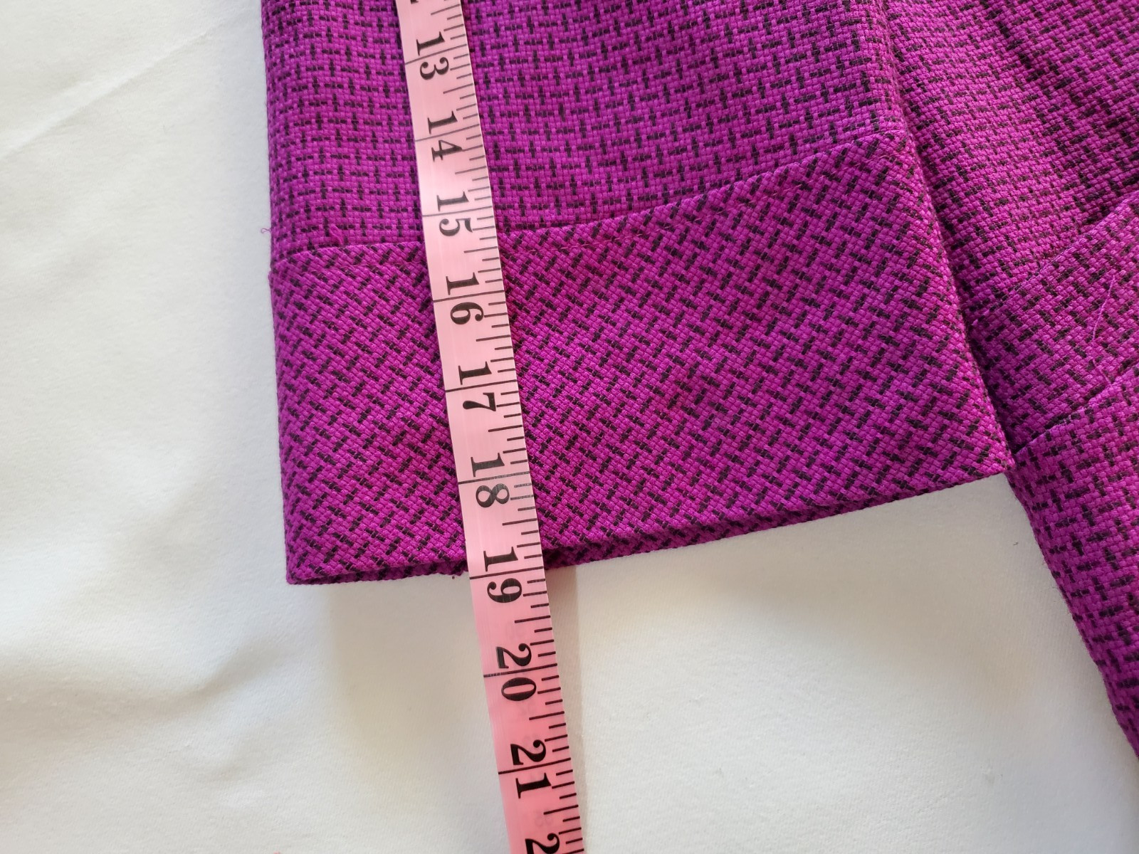 Mary Kay by Lion Uniform Group Purple Black Tweed Wool Blend Blazer 16 Reg *