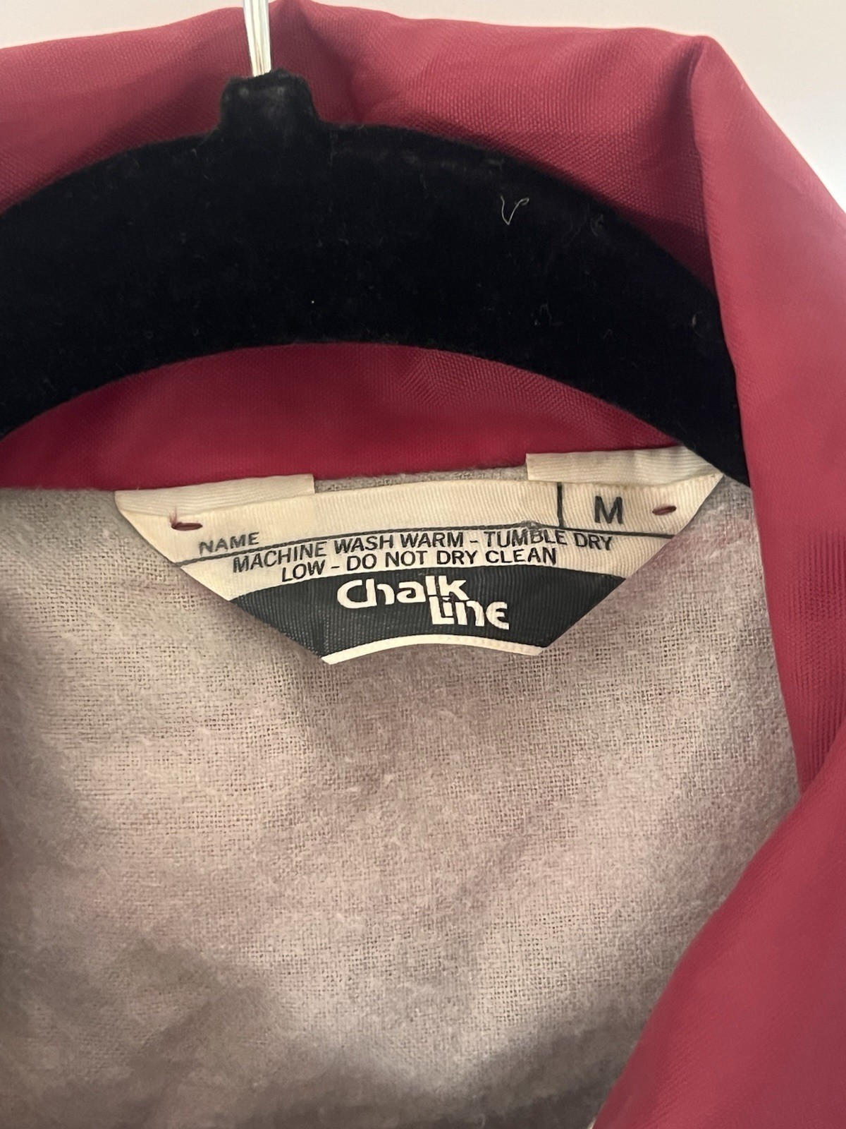 70s CHALK LINE Nylon Snap Coach Jacket HEARD COUNTY Marching Braves Size M Mens