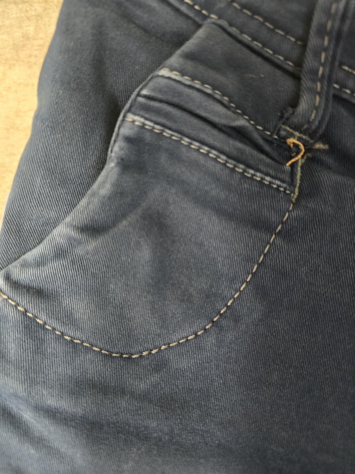 Vintage 90s Esprit Dark Blue Straight Jeans Casual Pant No Back Pockets Size 32