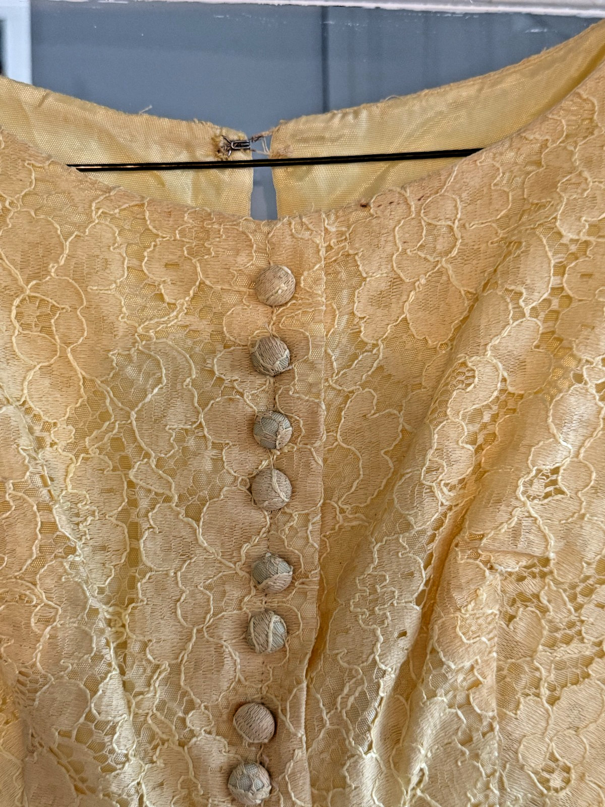 Vintage Tea Length 1958 Formal Prom Dress in Yellow XS