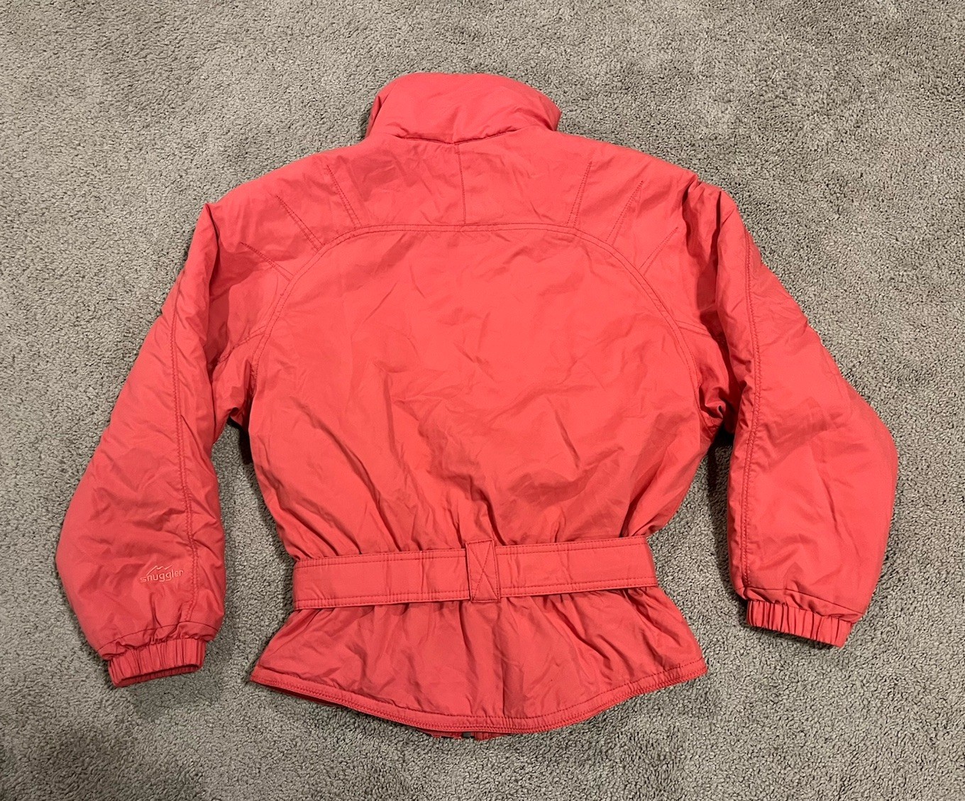 Vintage Snuggler Ski Wear Jacket Frosty Parka Ladies Sz 8 Pink Embroidered RARE