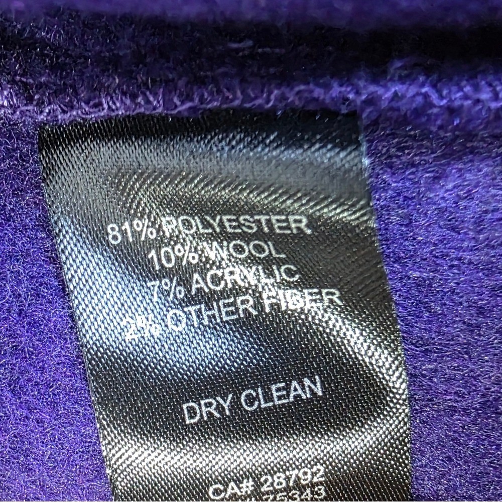 House of Harlow 1960 Retro Purple Wool Jacket Coat Sz XS