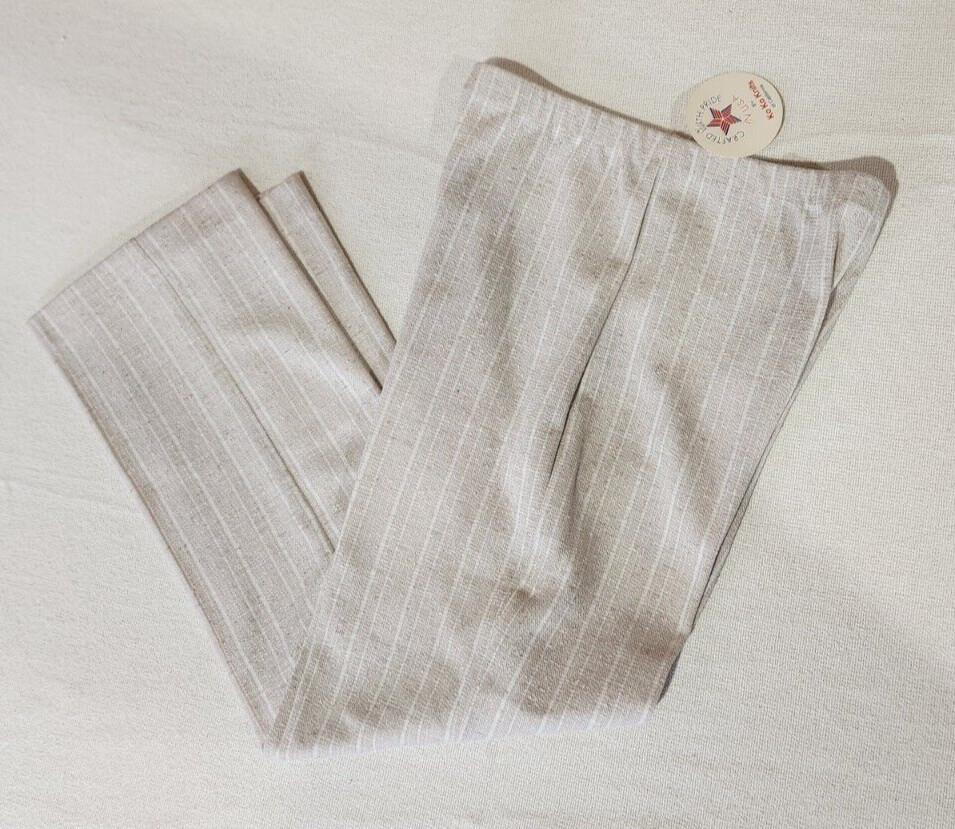 VTG 70s Pinstripe Pantsuit Open Front Sleeveless Vest Pockets SZ 10 Knitwear