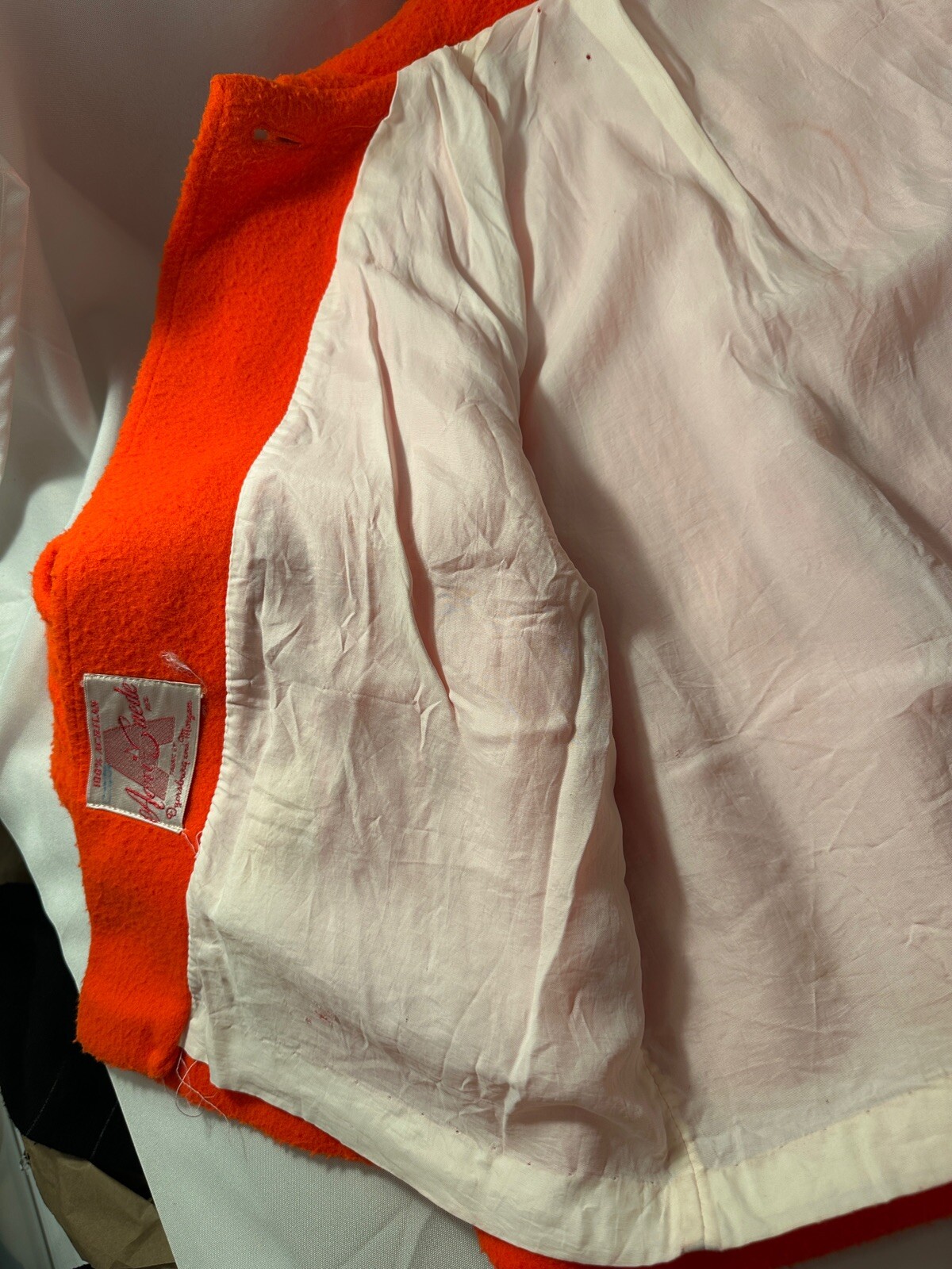 Vtg. Dyersburg & Morgan Coral Parka Coat Jacket w/top Button Aeri-Suede Reg. XS