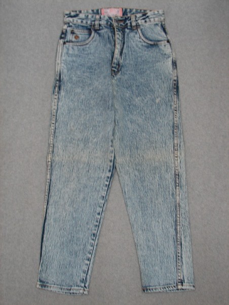 QB13415 VINTAGE 1980s *GLORIA VANDERBILT* NEWPORT WOMENS JEANS sz8S ACID WASH