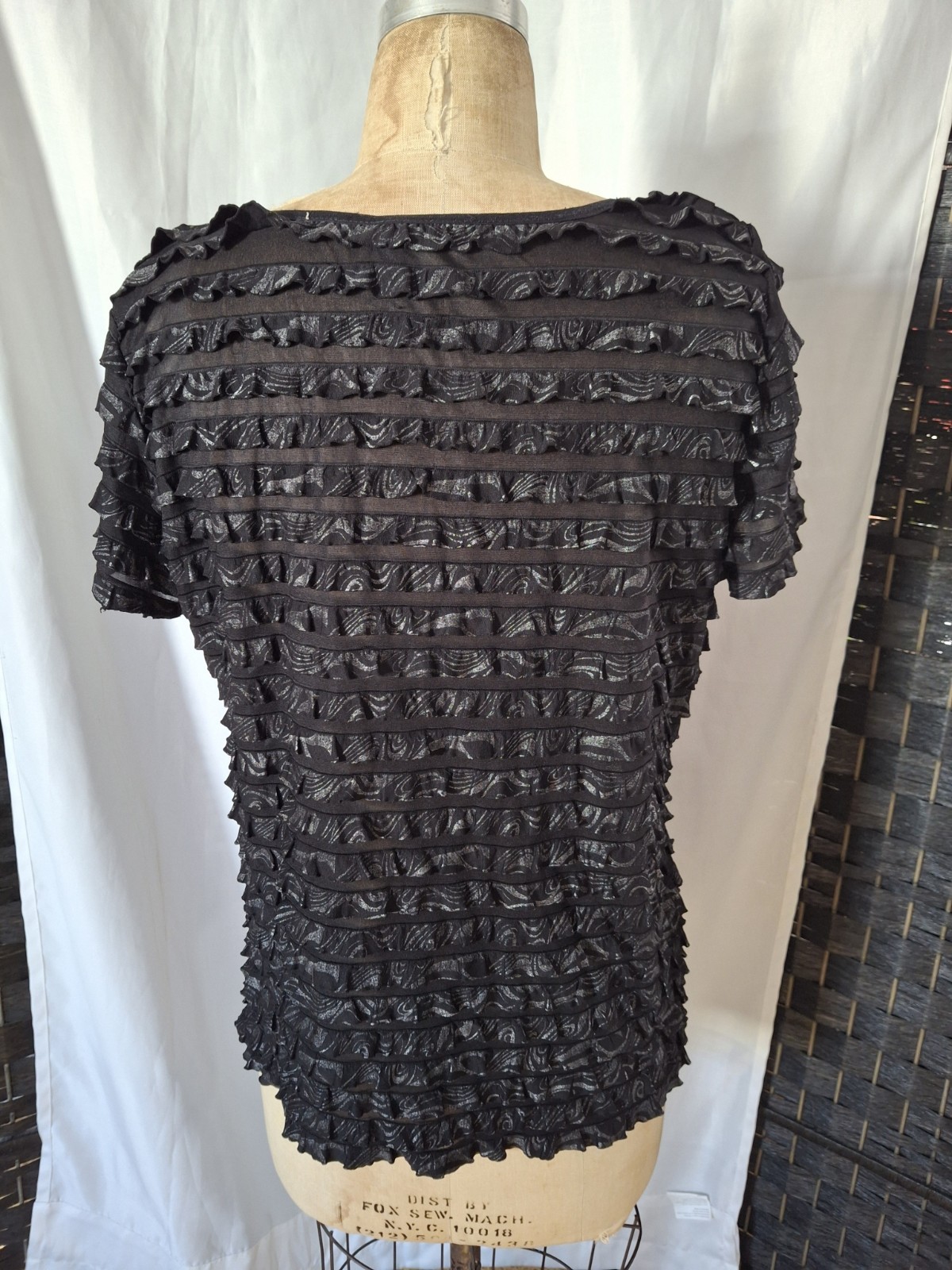 Nue Options Vintage Y2K Ruffle Layered Top Blouse Size 2X Coquette Fairy USA