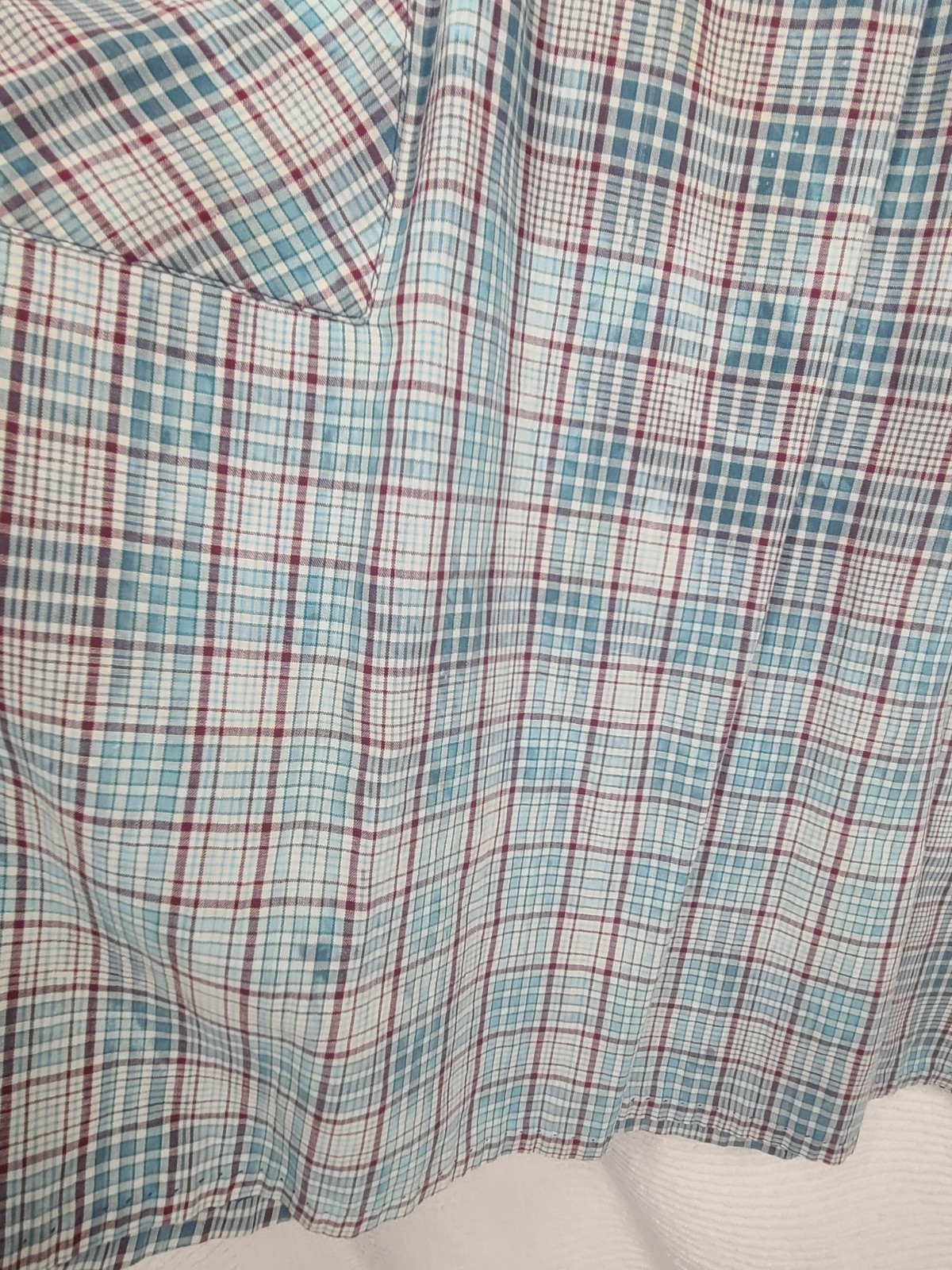 Vtg 50s Country Cotton Plaid Dress Plus Size 1x 2x Metal Zip Amazing Wear Retro