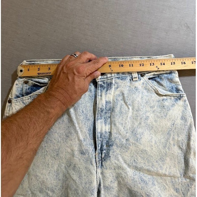 PS Gitano Vintage Acid Wash Jeans High Waist Tapered Leg Denim Retro 90s 30X28